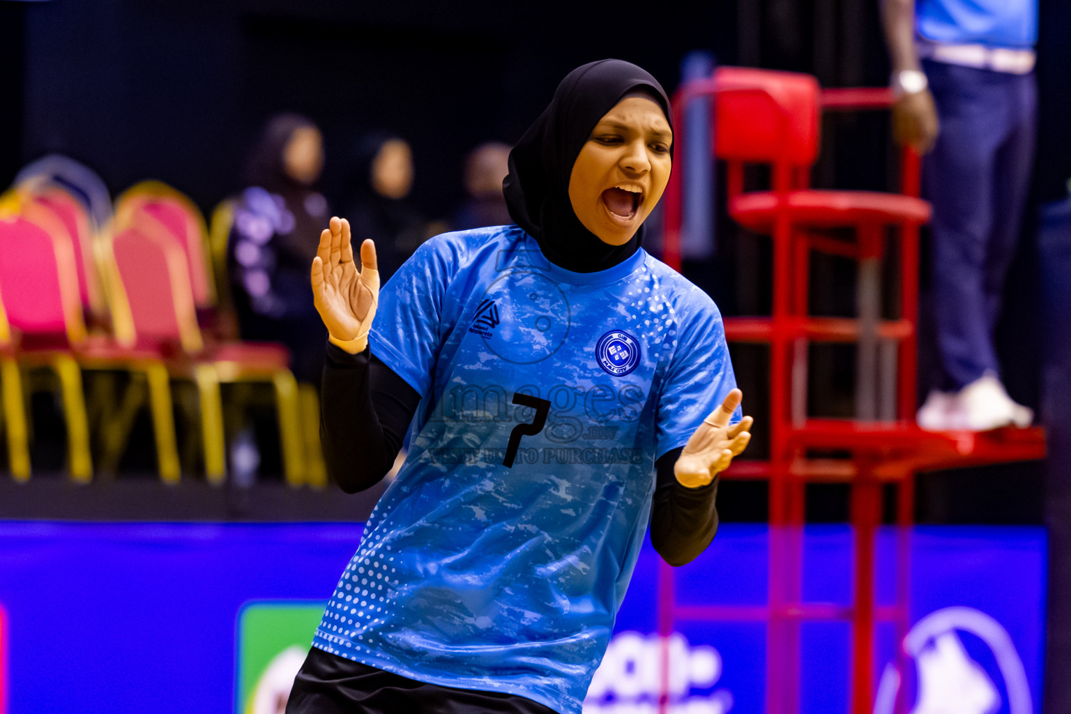 Male' City Team 1 vs Male' City Team 3 in the Finals of MILO Raajje Volley Junior Championship 2025 (U19 Girls) was held in Social Center Indoor Hall, Maldives on Sunday, 28th September 2025. Photos: Nausham Waheed / images.mv