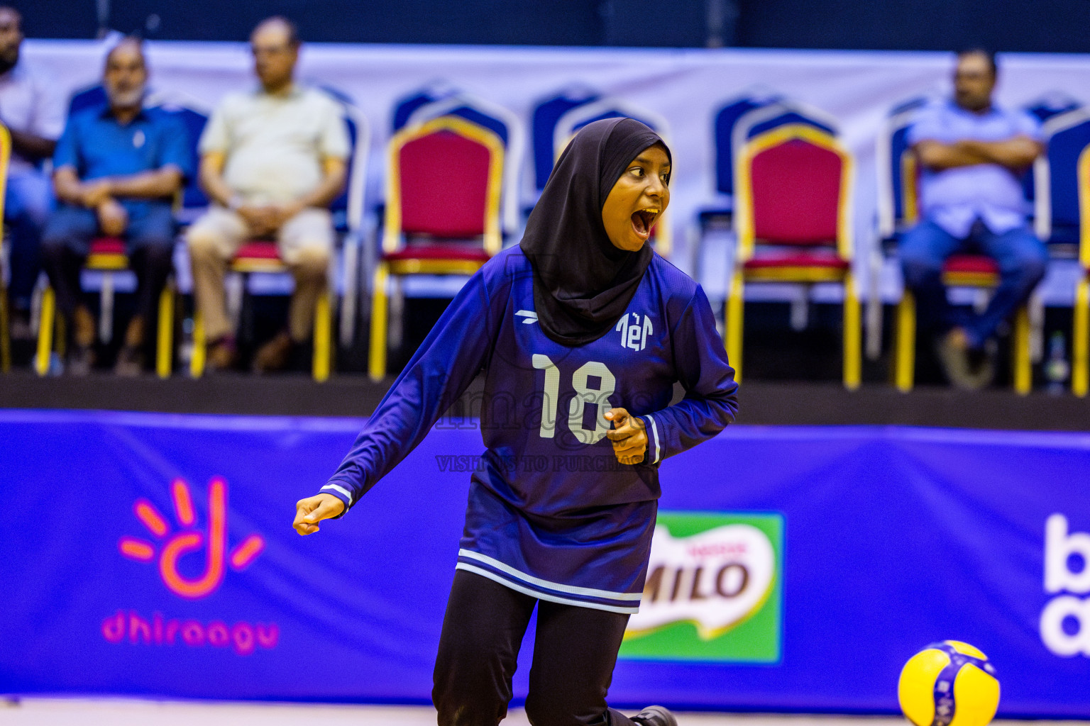 Finals of Interschool Volleyball Tournament 2024 was held in Social Center at Male', Maldives on Friday, 6th December 2024. Photos: Nausham Waheed / images.mv