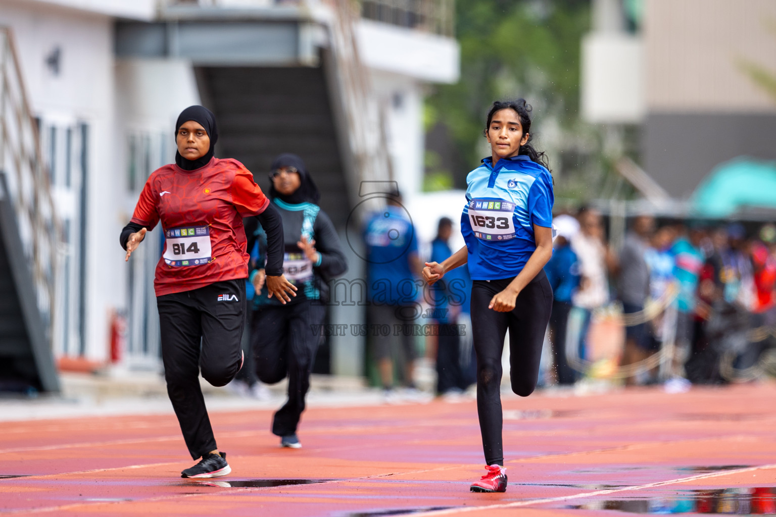 Day 1 of MWSC Interschool Athletics Championships 2024 held in Hulhumale Running Track, Hulhumale, Maldives on Saturday, 9th November 2024. 
Photos by: Ismail Thoriq / images.mv