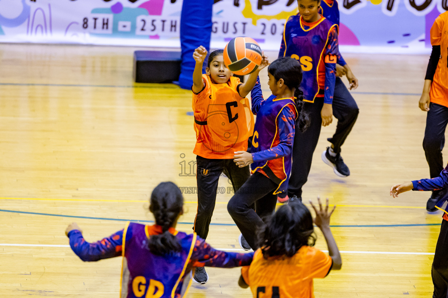 Day 6 of 25th Inter-School Netball Tournament was held in Social Center at Male', Maldives on Thursday, 15th August 2024. Photos: Nausham Waheed / images.mv