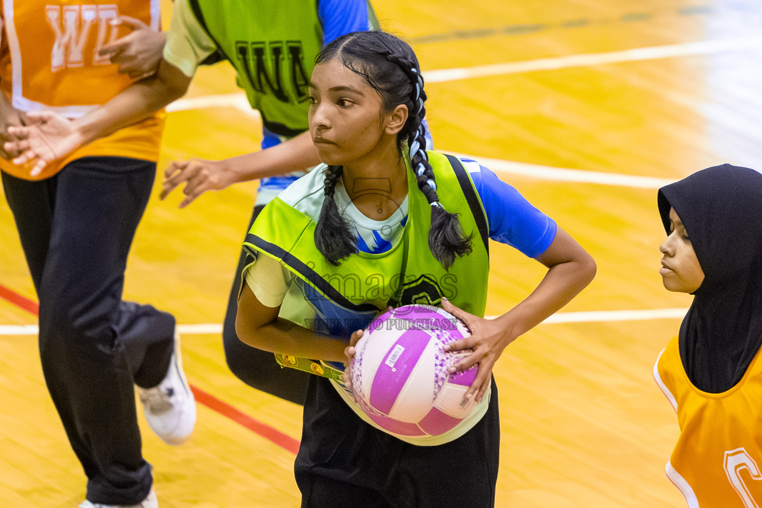 Day 8 of 24th Milo Netball Association Championship was held in Social Center at Male', Maldives on Monday, 8th September 2025. Photos: Mohamed Mahfooz Moosa / images.mv