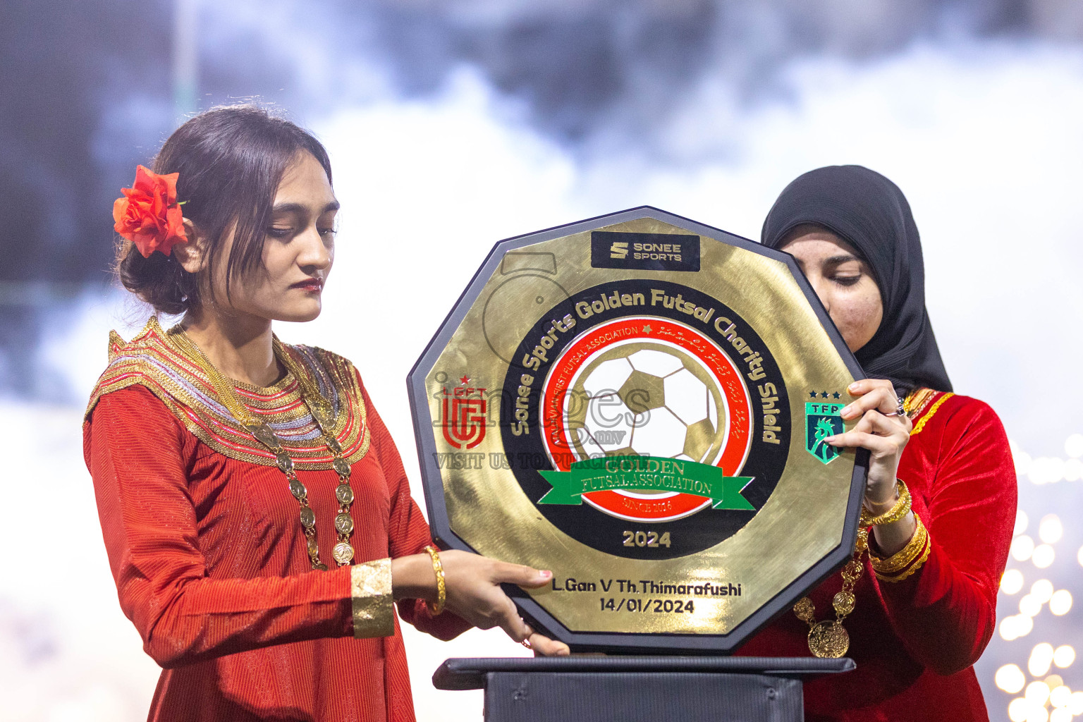 Opening of Golden Futsal Challenge 2024 with Charity Shield Match between L.Gan vs Th. Thimarafushi was held on Sunday, 14th January 2024, in Hulhumale', Maldives Photos: Ismail Thoriq / images.mv