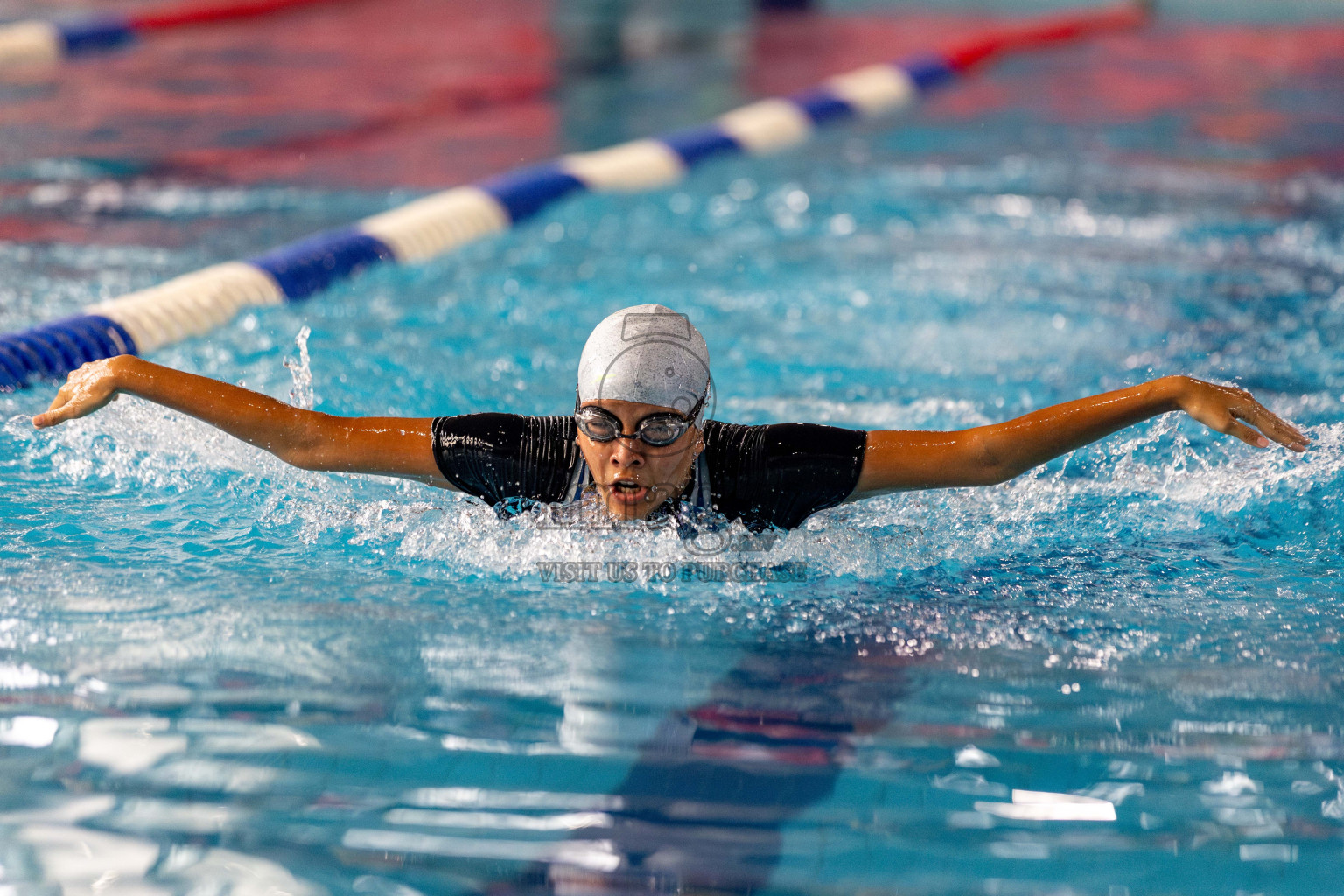 Day 3 of National Swimming Competition 2024 held in Hulhumale', Maldives on Sunday, 15th December 2024. Photos: Hassan Simah / images.mv