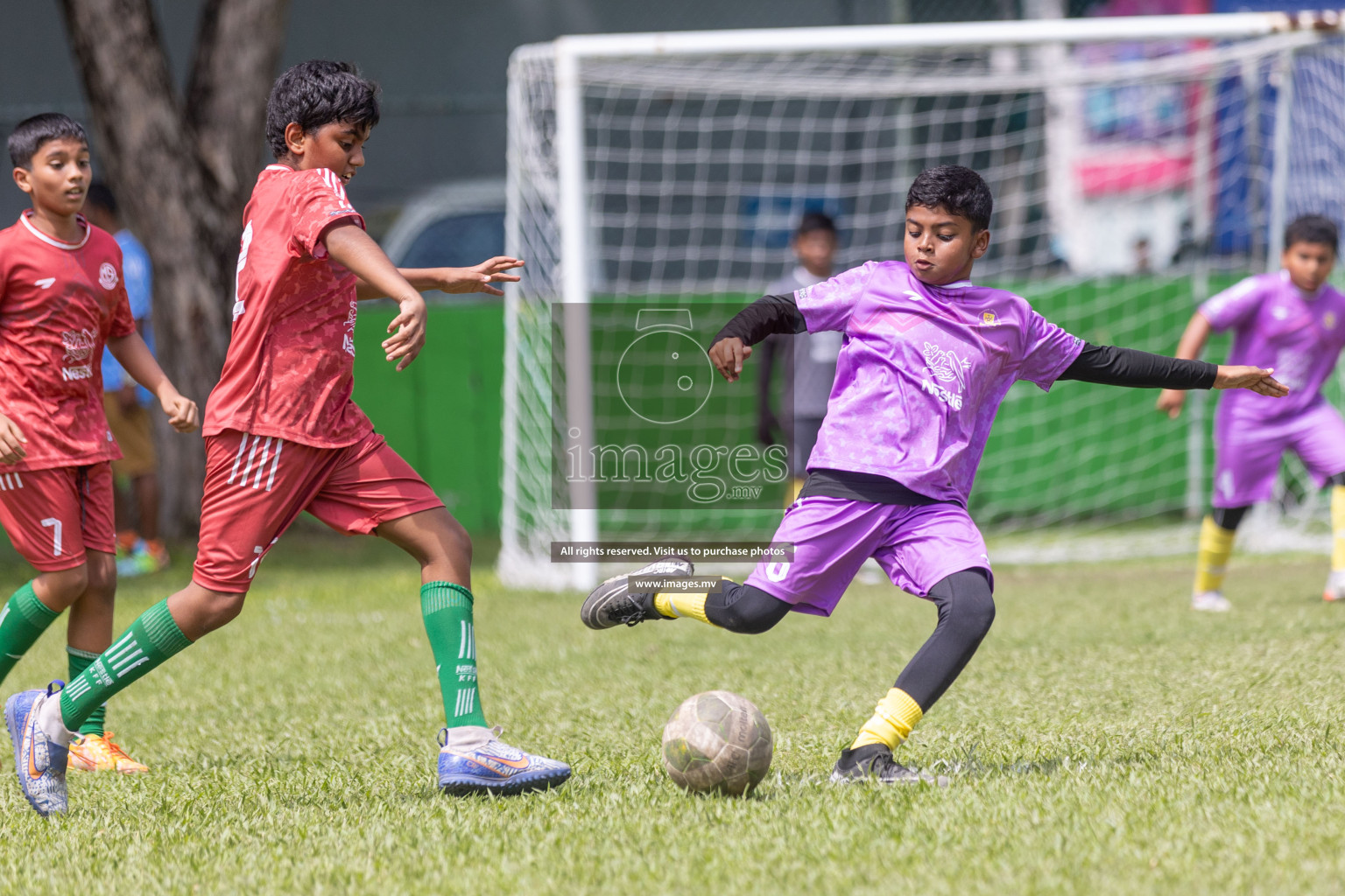 Day 2 of Nestle kids football fiesta, held in Henveyru Football Stadium, Male', Maldives on Thursday, 12th October 2023 Photos: Shuu Abdul Sattar / mages.mv