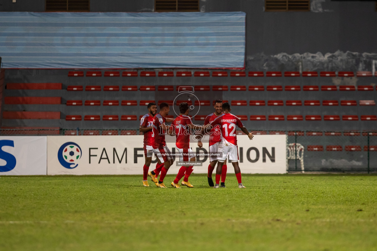 AFC Cup 2021 - Bashundhara Kings vs Maziya SRC in Male', Maldives on 18 August 2021.