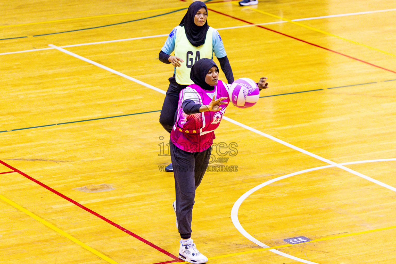 MV Netters vs N Sport in Division 2 Final of National Netball Tournament 2025 held in Social Center at Male', Maldives on Wednesday, 28th May 2025. Photos: Nausham Waheed / images.mv