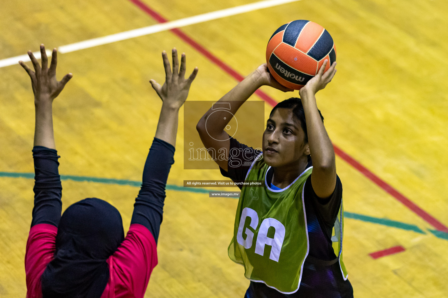 Lorenzo Sports Club vs Youth United Sports Club in the Milo National Netball Tournament 2022 on 20 July 2022, held in Social Center, Male', Maldives. Photographer: Hassan Simah / Images.mv