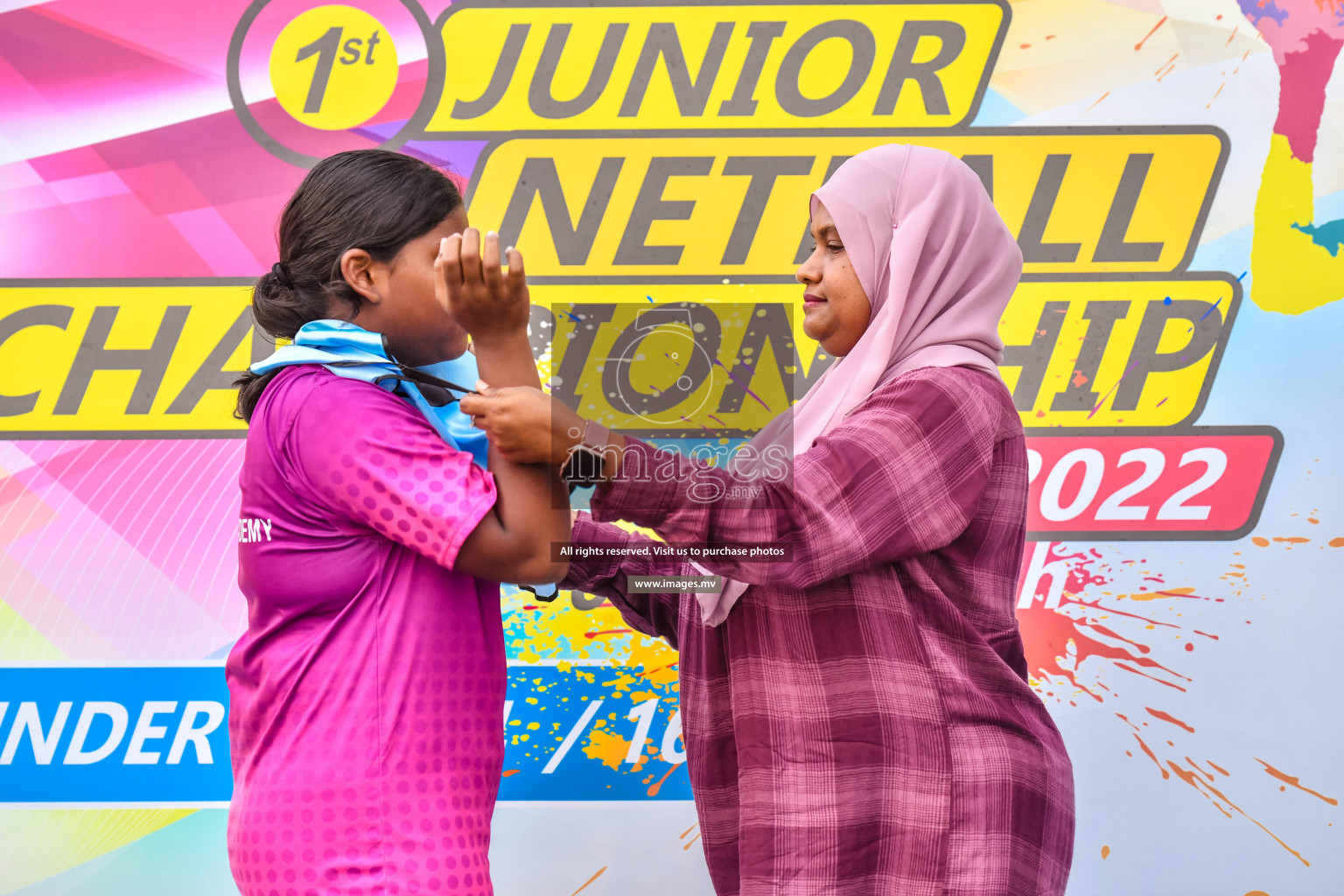 Final of Junior Netball Championship 2022 held in Male', Maldives on 19th March 2022. Photos by Nausham Waheed