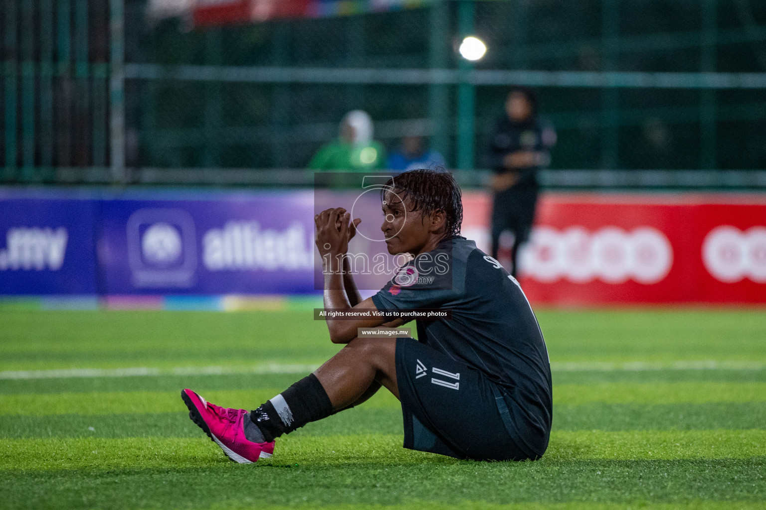 Club WAMCO vs DSC in the Semi Finals of 18/30 Women's Futsal Fiesta 2021 held in Hulhumale, Maldives on 14th December 2021. Photos: Ismail Thoriq / images.mv