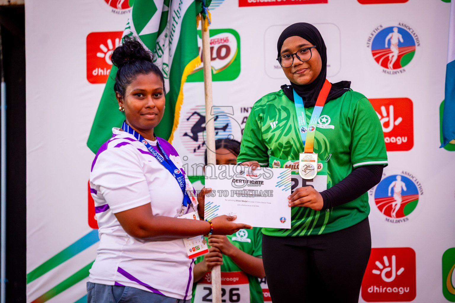 Day 3 of Inter-school Athletics Championship 2025 held in Ekuveni Synthetic Track, Male', Maldives on Wednesday, 08th October 2025. Photos by: Nausham Waheed / Images.mv