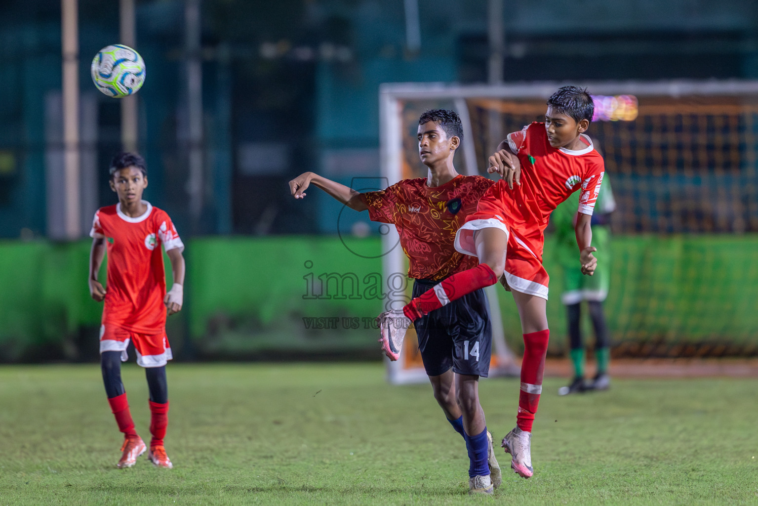 SUS vs Huriyya (U12) in Dhivehi Youth League 2024 - Day 2. Matches held at Henveiru Stadium on 22nd November 2024 , Friday. Photos: Shuu Abdul Sattar/ Images.mv