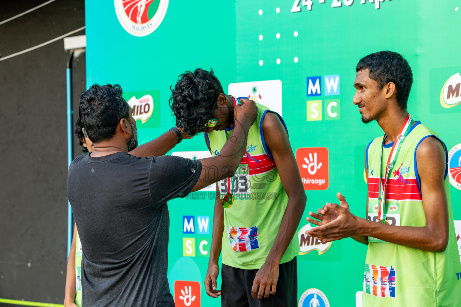 Day 2 of 12th Milo Association Championships was held in Ekuveni Track at Male', Maldives on Friday, 25th April 2025. Photos: Hassan Simah / images.mv