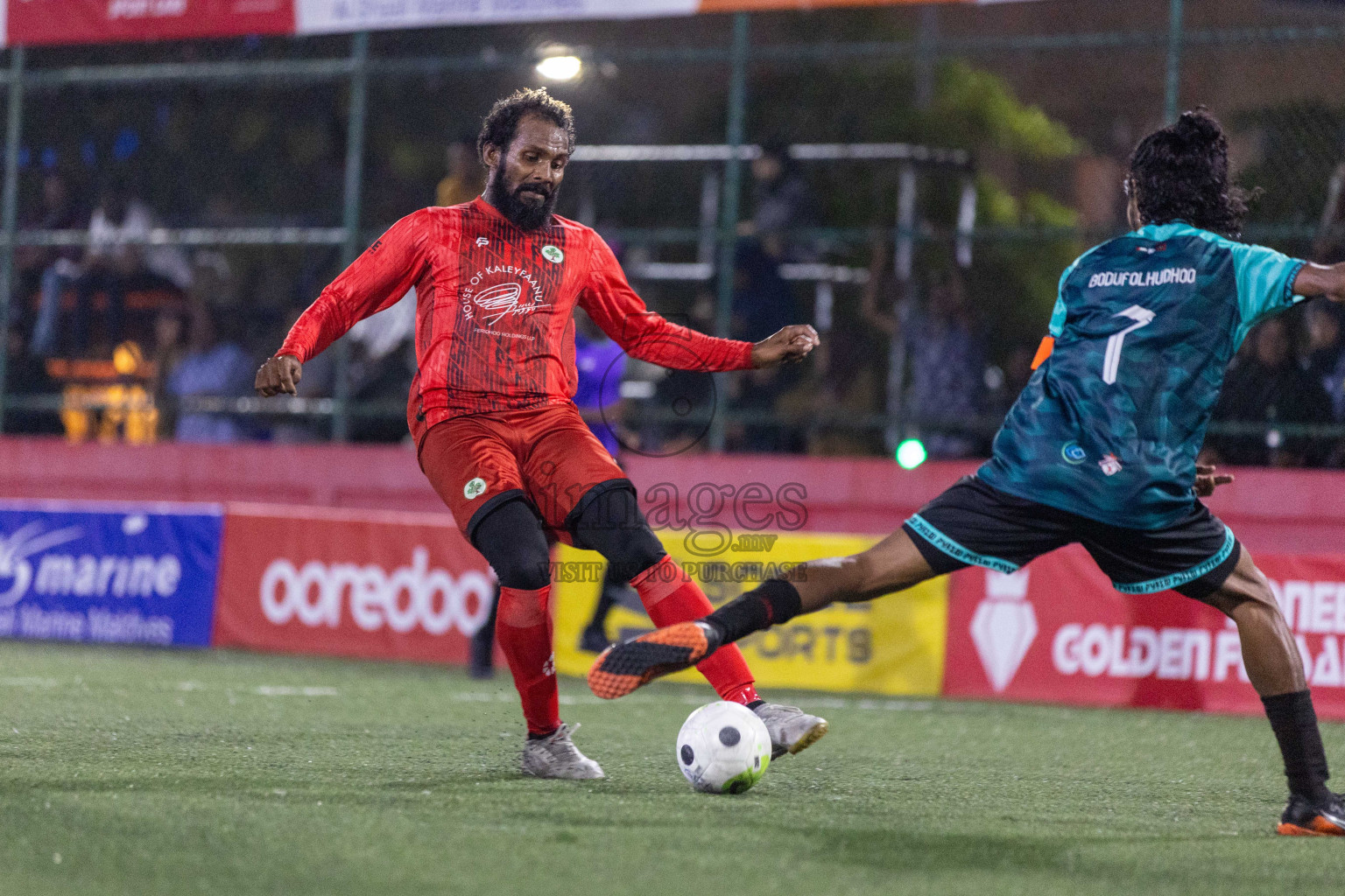 AA Feridhoo vs AA Bodufolhudhoo in Day 15 of Golden Futsal Challenge 2024 was held on Monday, 29th January 2024, in Hulhumale', Maldives Photos: Nausham Waheed / images.mv