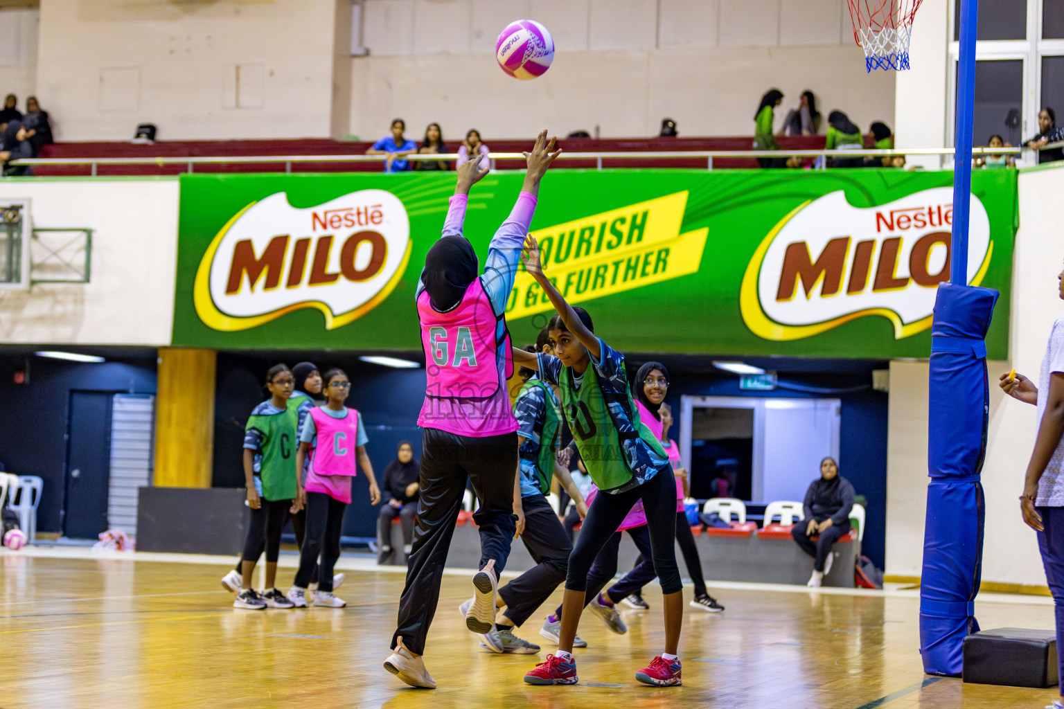 High Flyers vs Netkids B in Day 3 of 3rd Netball Junior Championship, held at Social Center on Tuesday, 21st January 2025 . 
Photos: Hassan Simah / images.mv