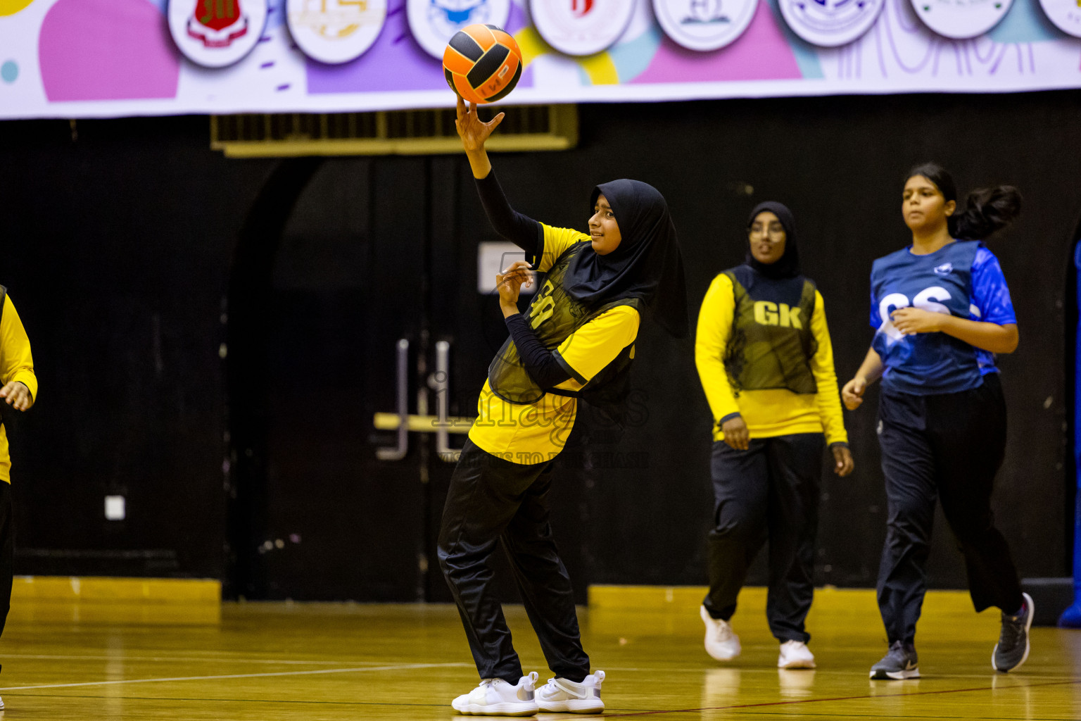 Day 7 of 25th Inter-School Netball Tournament was held in Social Center at Male', Maldives on Saturday, 17th August 2024. Photos: Nausham Waheed / images.mv