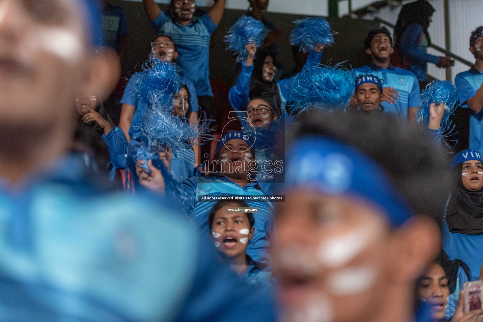 Villa International High School and Center for Higher Secondary Education in the finals of MAMEN Inter School Football Tournament 2019 (U18) in Male, Maldives on 8th April 2019