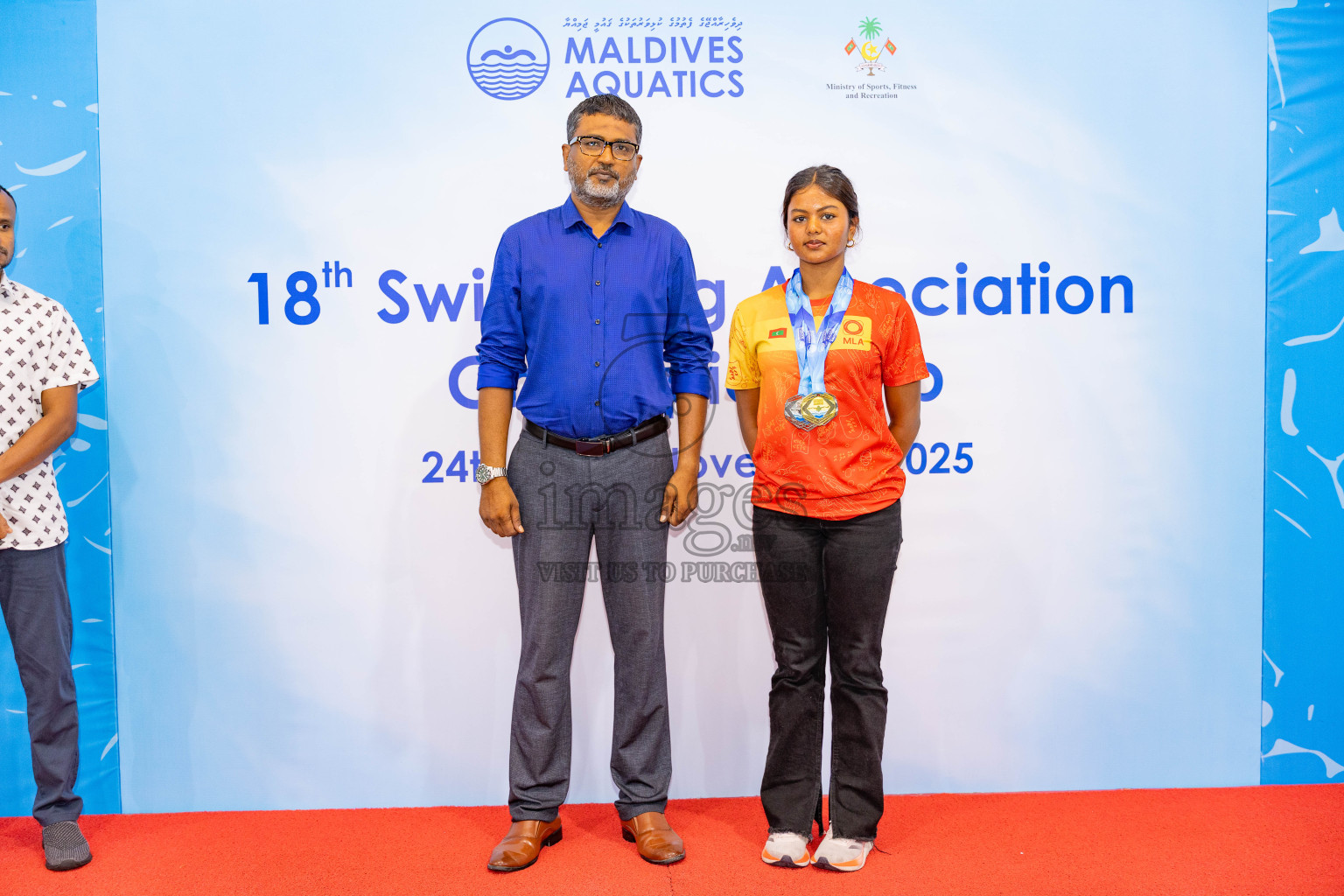 18th Swimming Association Championship 2025, Closing Ceremony was held on Saturday, 29th November 2025 at Swimming Track Hulhumale', Maldives. Photos: Areef Adam / images.mv