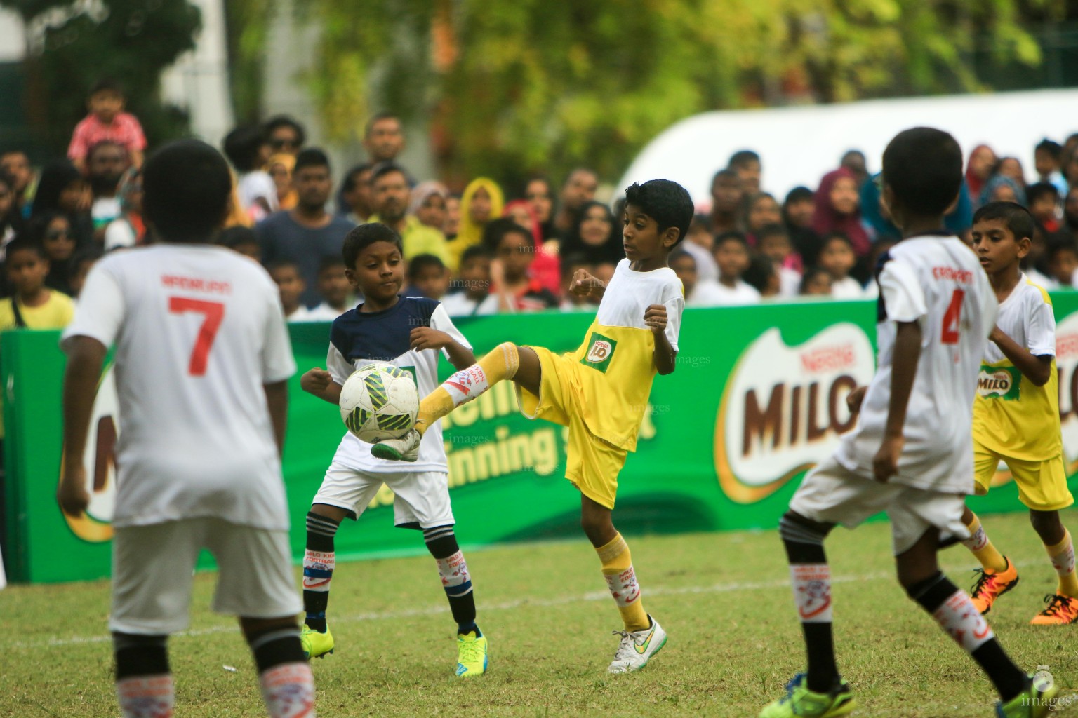 Finals  of Milo Kids Football Fiesta in Henveiru Grounds  in Male', Maldives, Saturday, April. 09, 2016. (Images.mv Photo/Abdulla Abeedh).