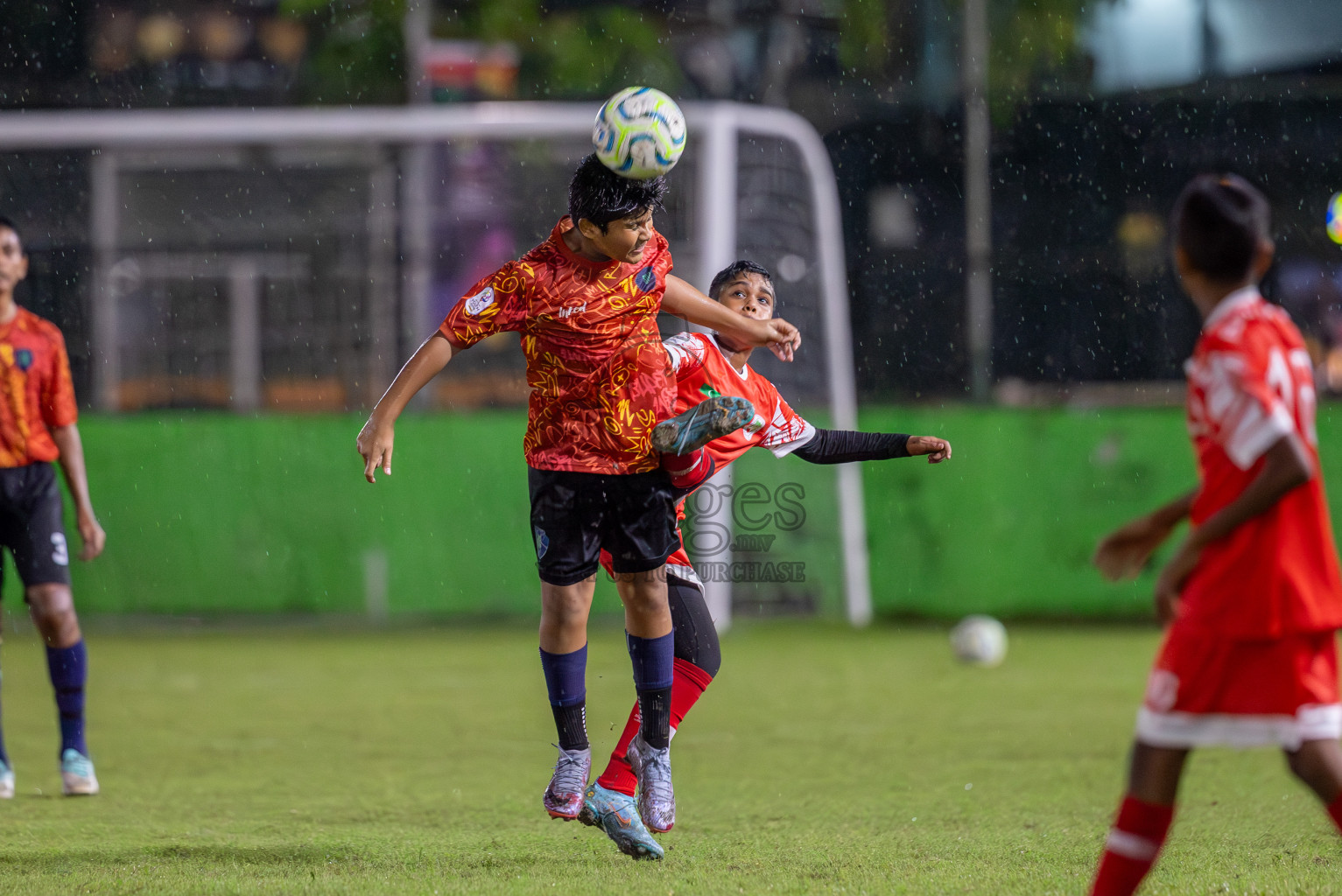 SUS vs Huriyya (U12) in Dhivehi Youth League 2024 - Day 2. Matches held at Henveiru Stadium on 22nd November 2024 , Friday. Photos: Shuu Abdul Sattar/ Images.mv