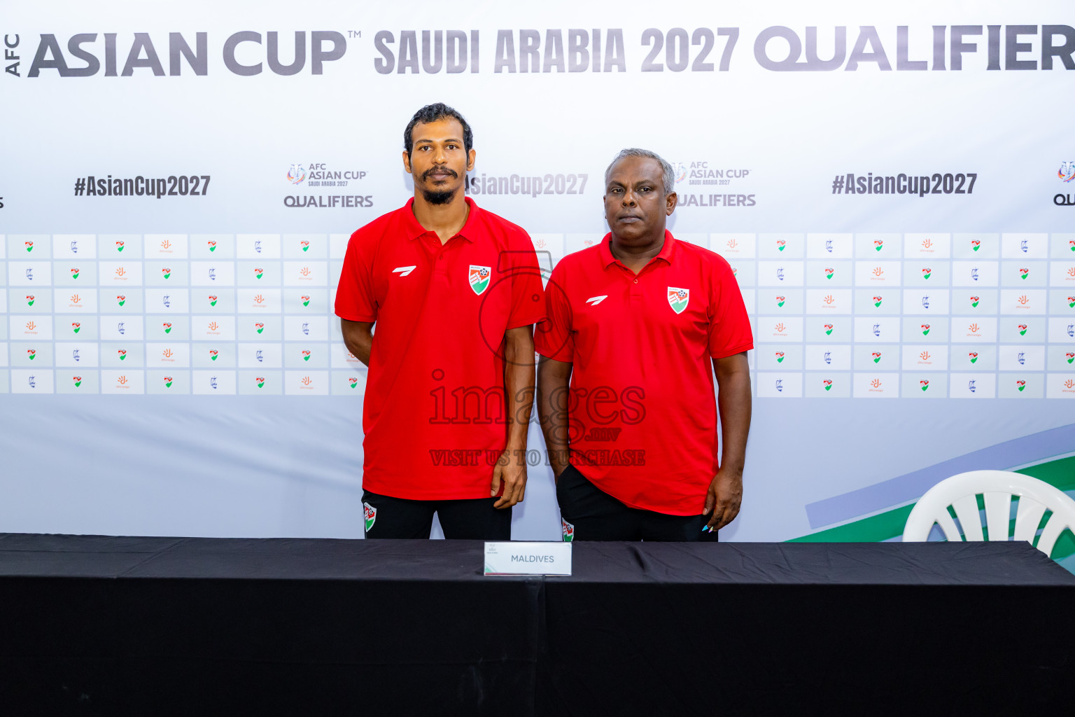 Final Pre-Match Press Conference of AFC Asian Cup Saudi Arabia 2027 Qualifiers -Maldives vs Tajikistan was held at National Stadium in Male', Maldives on Monday, 13th October 2025. Photos: Nausham Waheed / images.mv