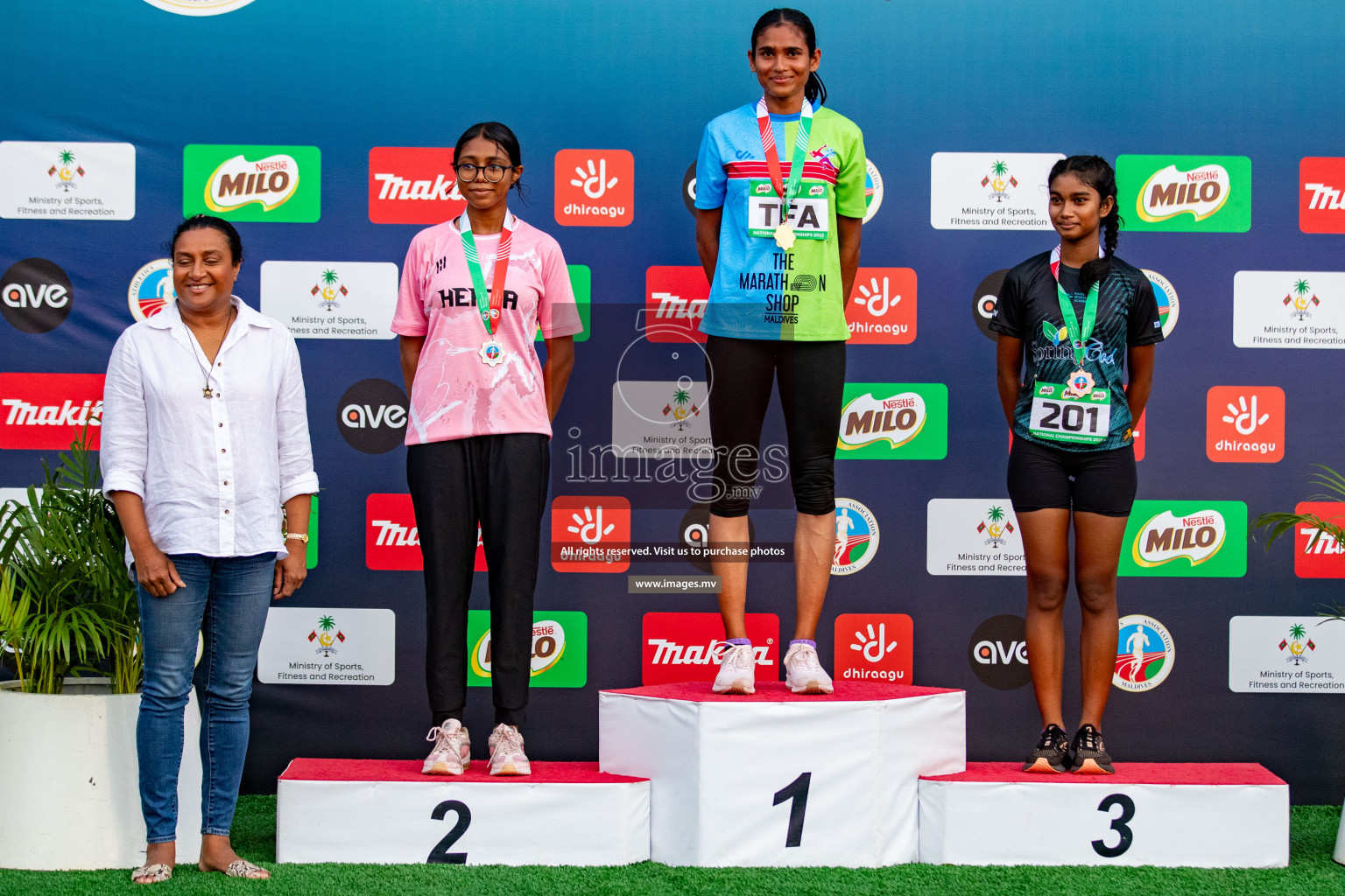 Day 2 of National Athletics Championship 2023 was held in Ekuveni Track at Male', Maldives on Friday, 24th November 2023. Photos: Hassan Simah / images.mv