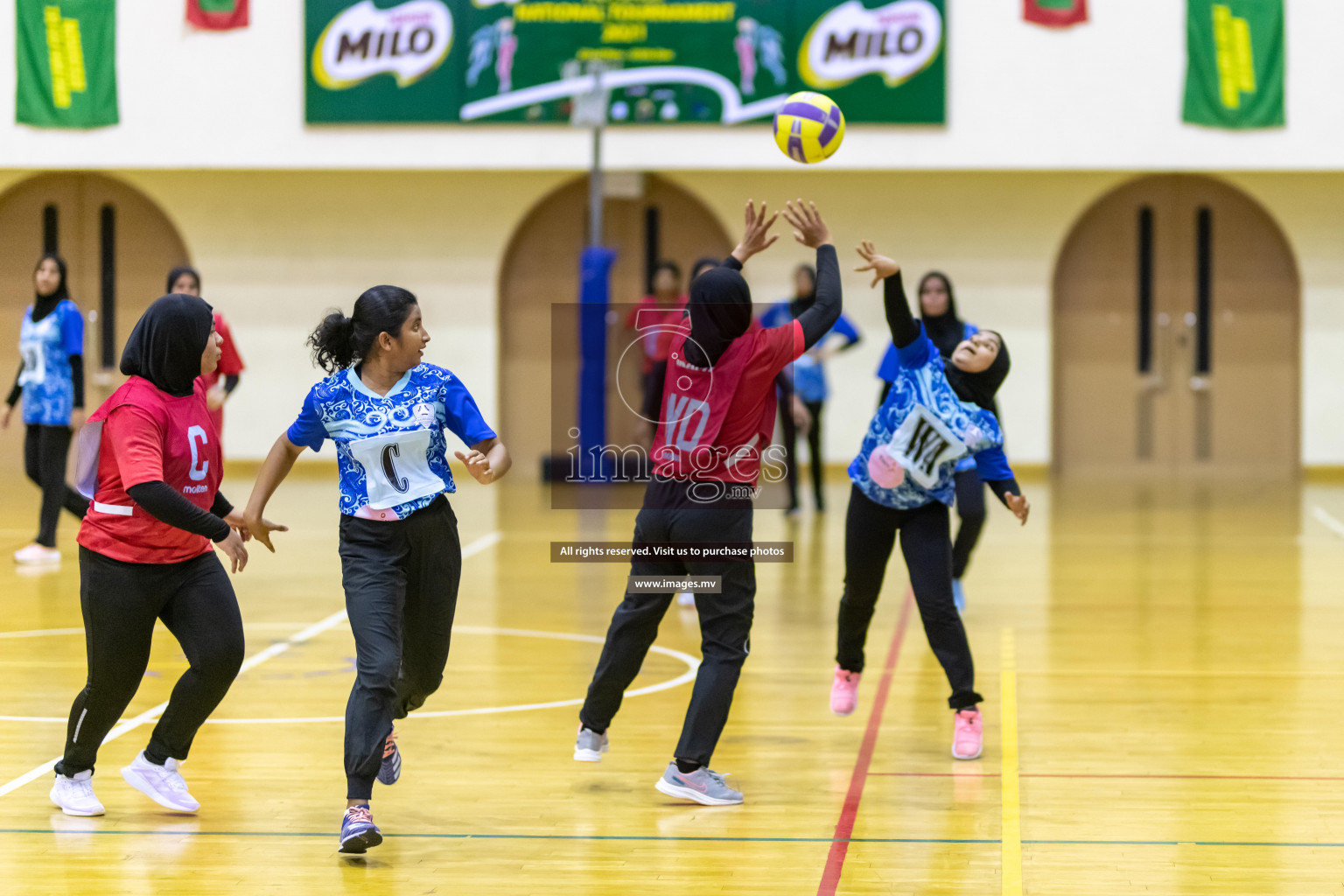 Milo National Netball Tournament 2021 held from 22 November to 05 December 2021 in Social Center Indoor Court, Male, Maldives