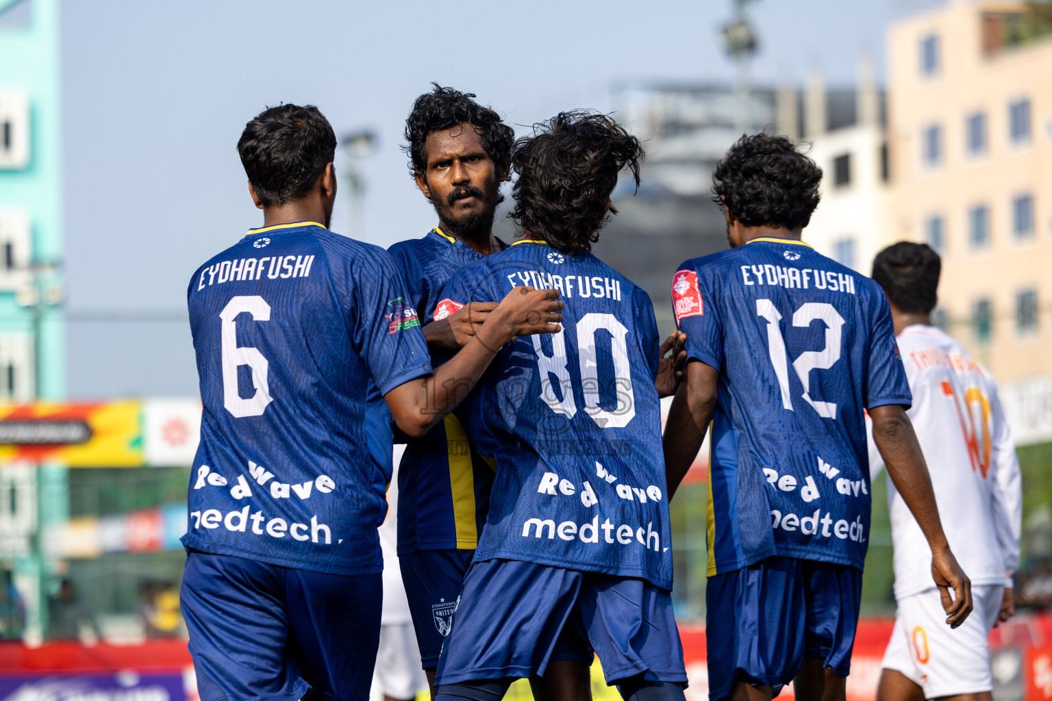 B Eydhafushi vs B Thulhaadhoo in Day 13 of Golden Futsal Challenge 2025 was held on Friday, 17th January 2025, in Hulhumale', Maldives 
Photos: Hassan Simah / images.mv