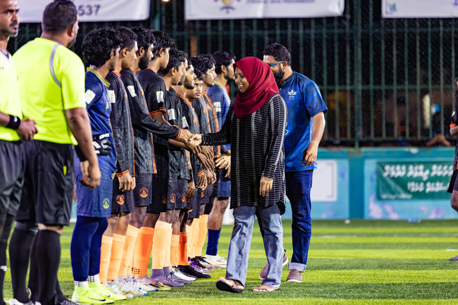 The Dee Ess Kay vs Dee Cee Jay Sc in Day 3 of Laamehi Dhiggaru Ekuveri Futsal Challenge 2025 was held on Saturday, 26th July 2025, at Dhiggaru Futsal Ground, Dhiggaru, Maldives Photos: Areef Adam / images.mv