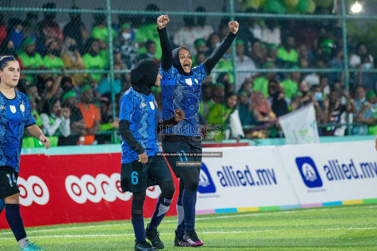 Ports Limited vs WAMCO - in the Finals 18/30 Women's Futsal Fiesta 2021 held in Hulhumale, Maldives on 18 December 2021. Photos by Nausham Waheed & Shuu Abdul Sattar