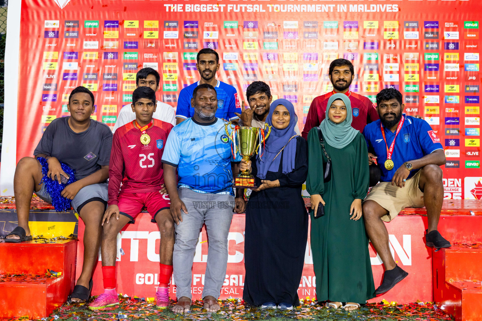 Lh Naifaru vs Lh Kurendhoo in Lhaviyani Atoll Finals Day 26 of Golden Futsal Challenge 2025 was held on Thursday , 30th January 2025, in Hulhumale', Maldives. Photos: Nausham Waheed / images.mv
