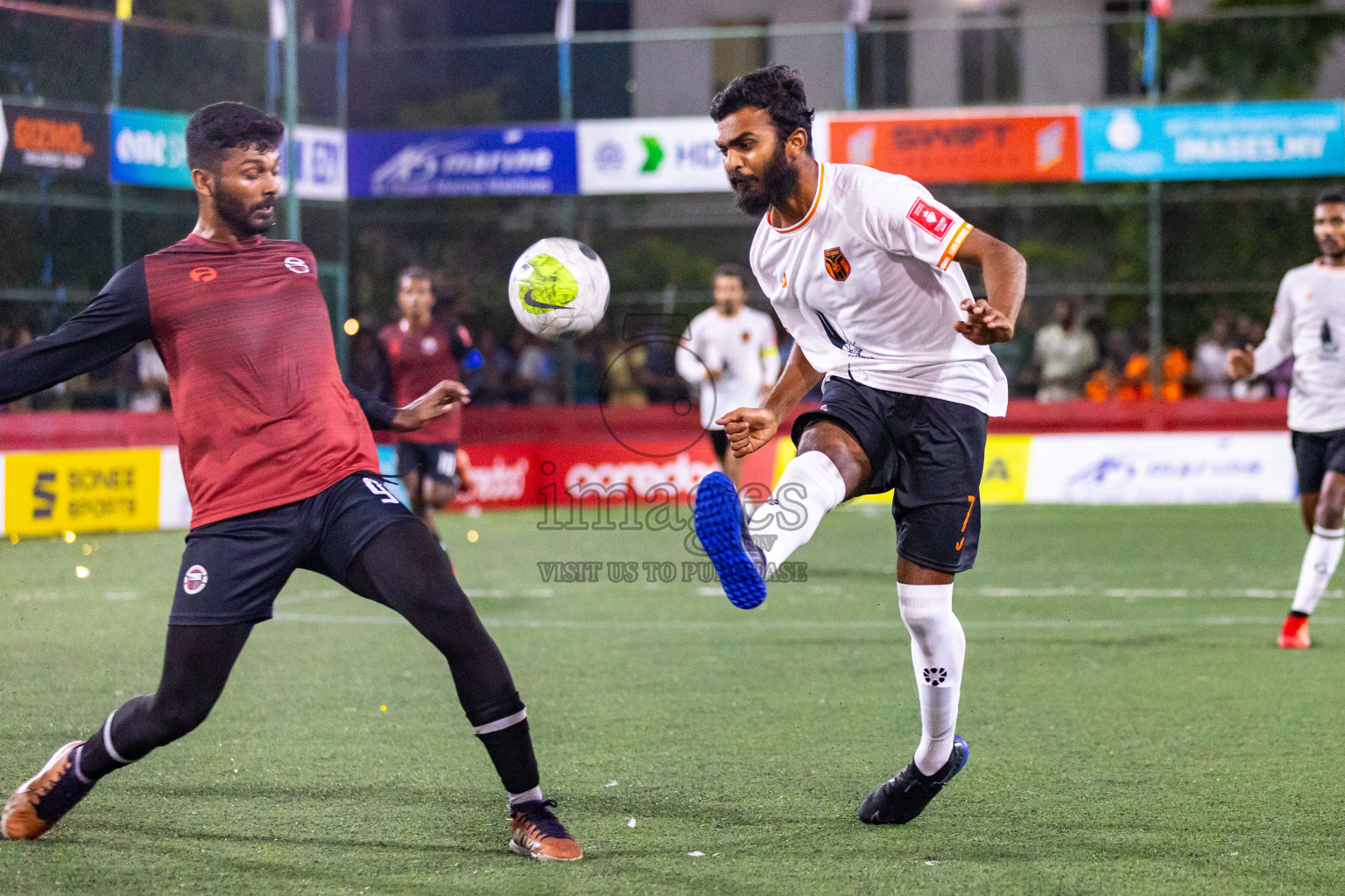 Th. Omadhoo vs Th. Hirilandhoo in Thaa Atoll Semi Final in Day 23 of Golden Futsal Challenge 2024 was held on Tuesday , 6th February 2024 in Hulhumale', Maldives 
Photos: Hassan Simah / images.mv