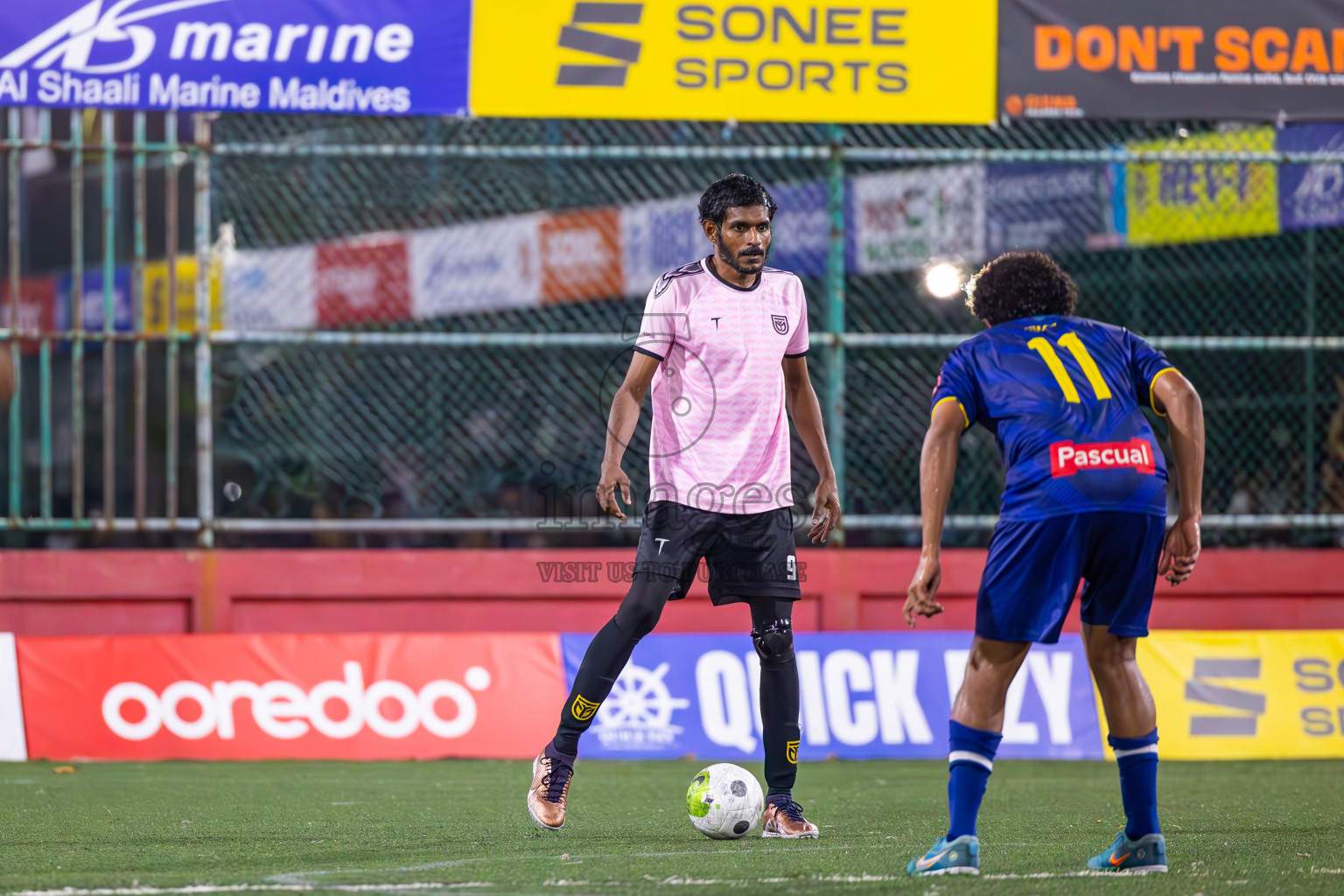 B Eydhafushi vs B Thulhaadhoo in Day 29 of Golden Futsal Challenge 2024 was held on Tuesday , 13th February 2024 in Hulhumale', Maldives Photos: Ismail Thoriq / images.mv