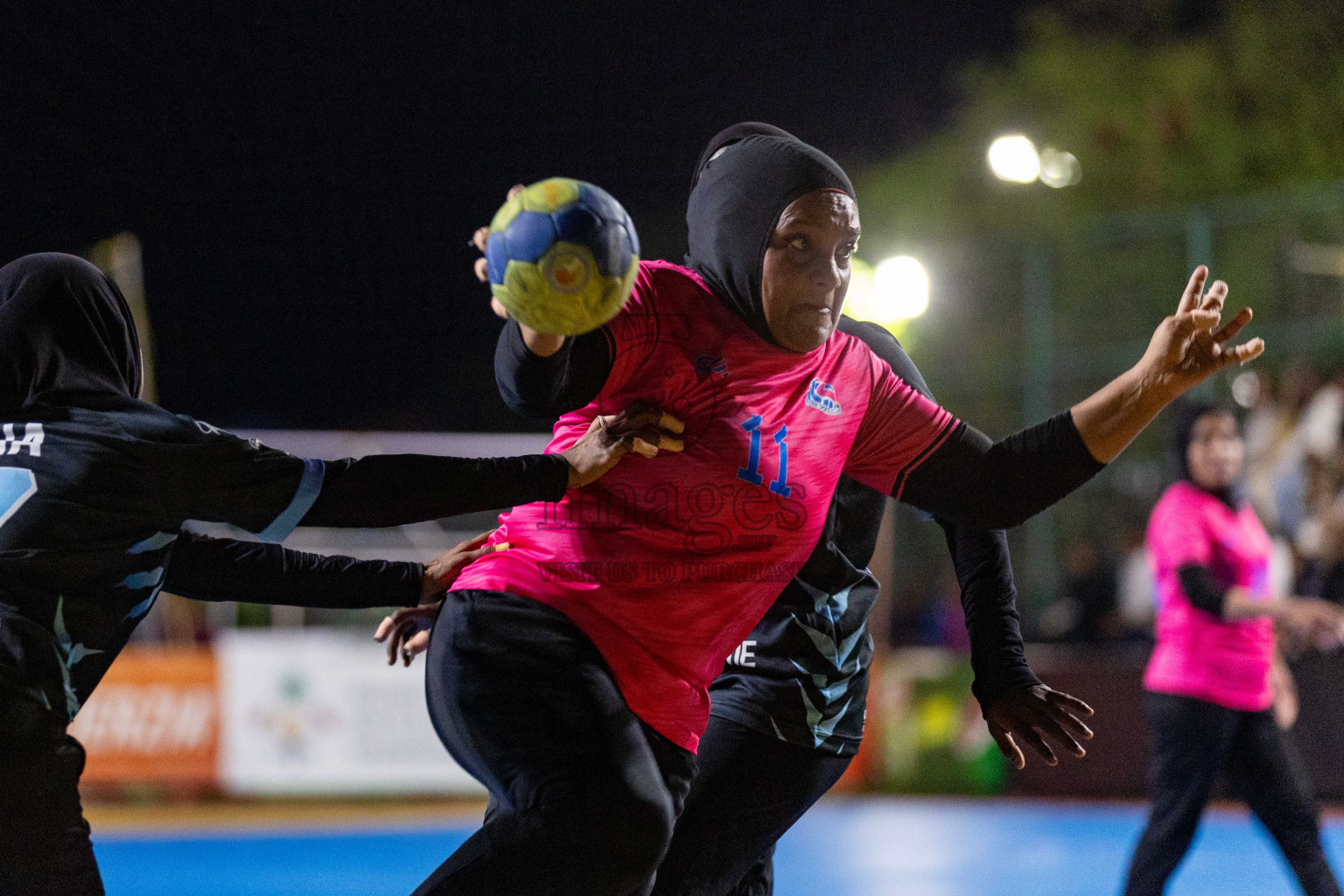 Day 18 of 10th National Handball Tournament 2023, held in Handball ground, Male', Maldives on Sunday, 17th December 2023 Photos: Nausham Waheed/ Images.mv