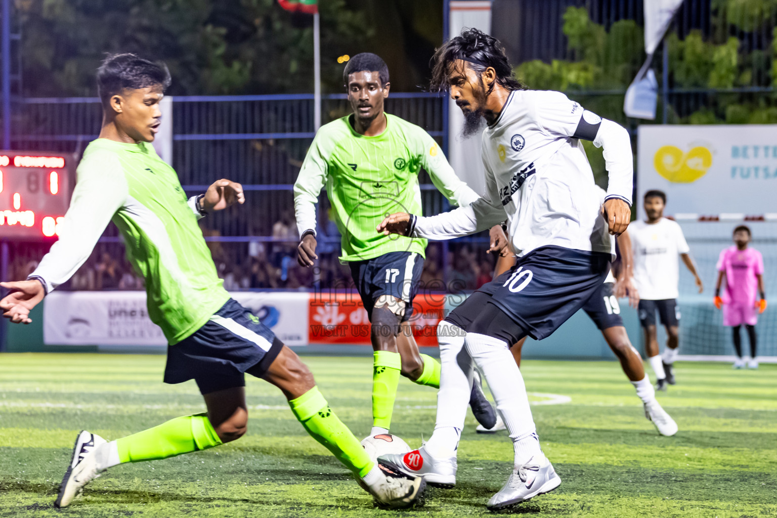 Fehendhoo vs Eydhafushi in Day 7 of Better in Baa Futsal Fiesta 2025 Men's division held in B. Eydhafushi, Maldives on Tuesday, 11th November 2025. Photos: Nausham Waheed / images.mv