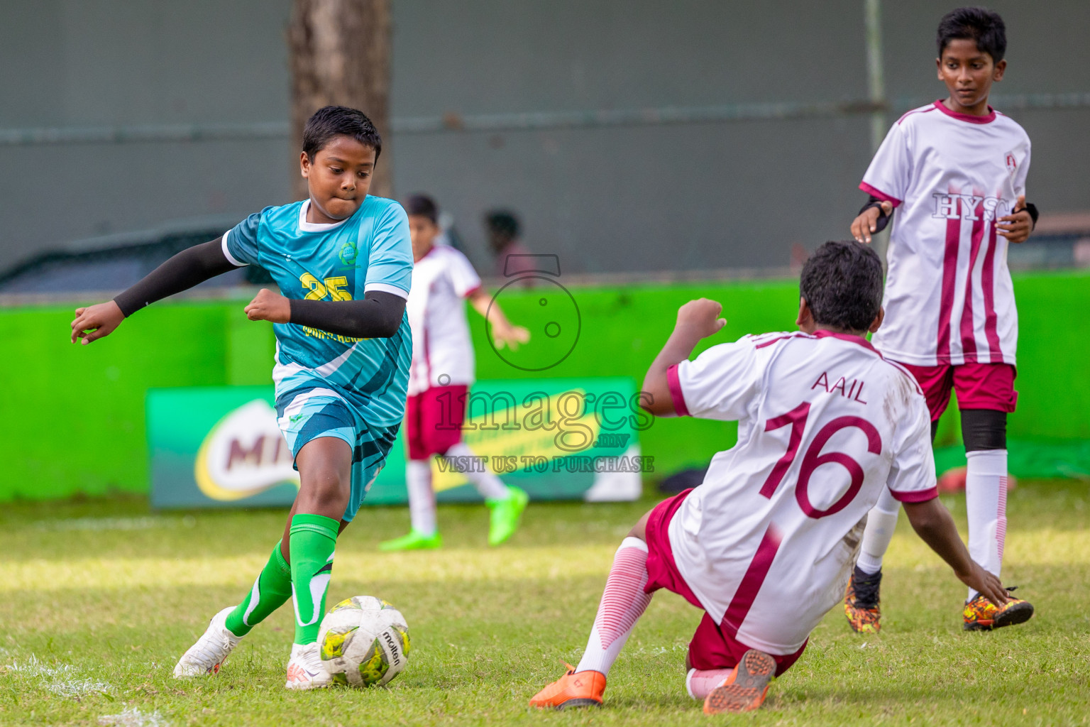 Day 1 of MILO Academy Championship 2024 - U12 was held at Henveiru Grounds in Male', Maldives on Thursday, 4th July 2024. Photos: Shuu Abdul Sattar / images.mv