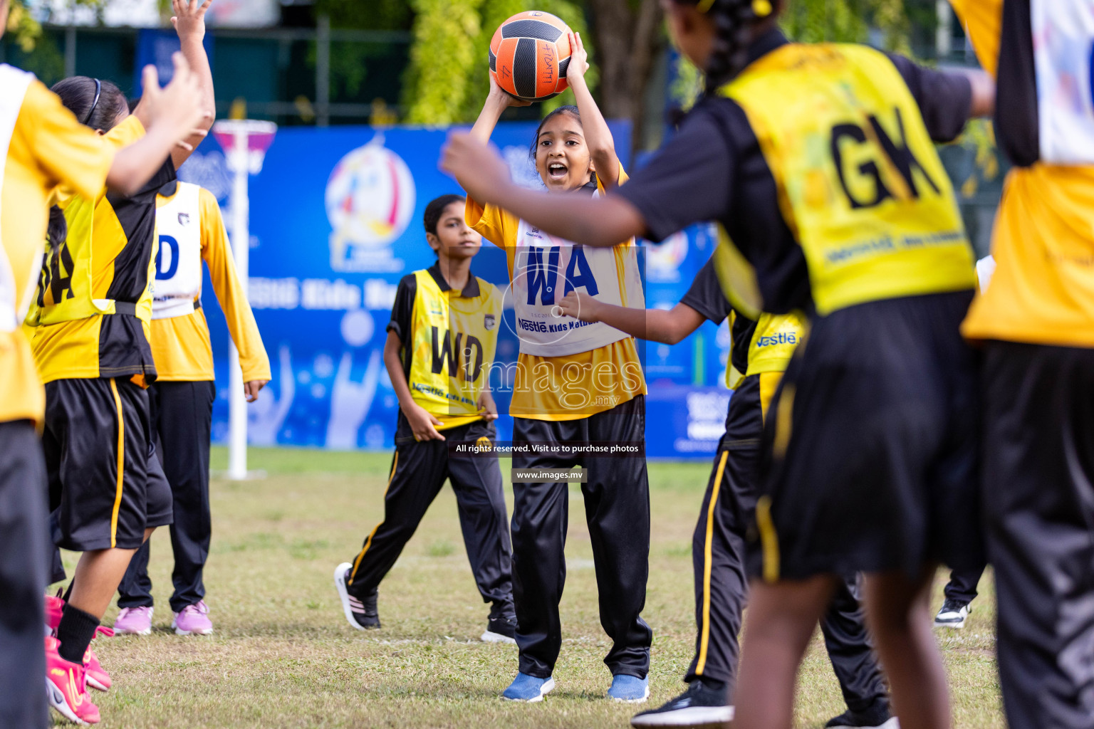 Day 2 of Nestle' Kids Netball Fiesta 2023 held in Henveyru Stadium, Male', Maldives on Thursday, 1st December 2023. Photos by Nausham Waheed / Images.mv