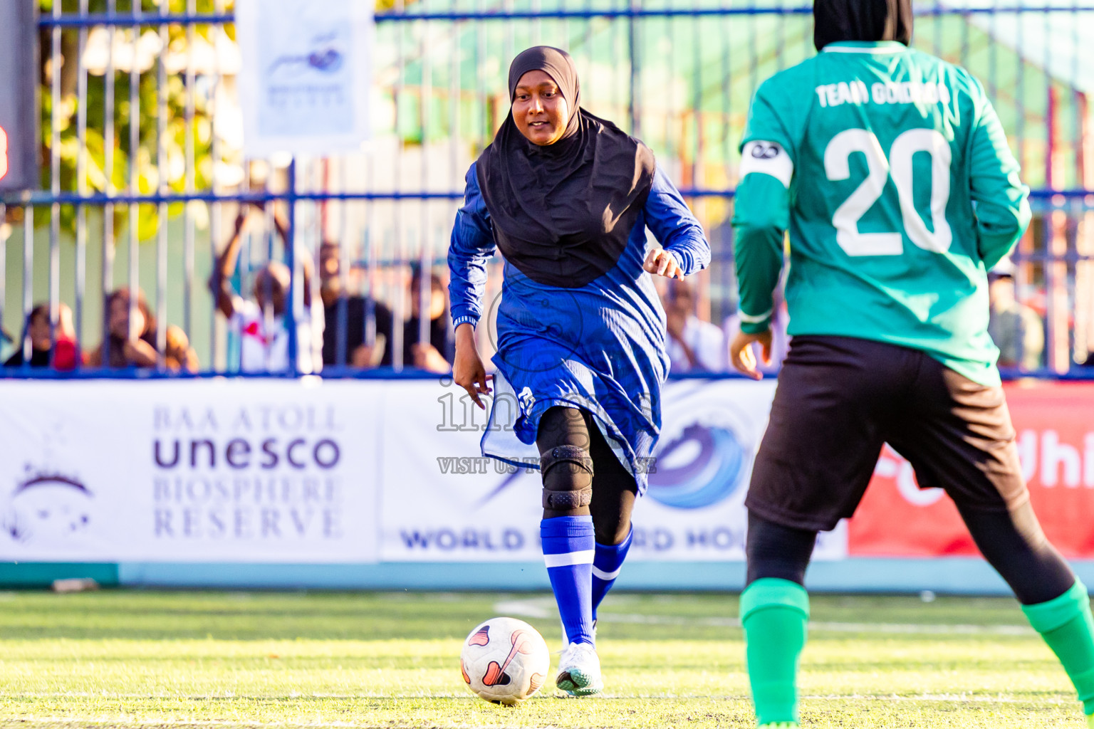 Goidhoo vs Hithaadhoo in Day 4 of Better in Baa Futsal Fiesta 2025 Woman's division held in B. Eydhafushi, Maldives on Saturday, 8th November 2025. Photos: Nausham Waheed / images.mv