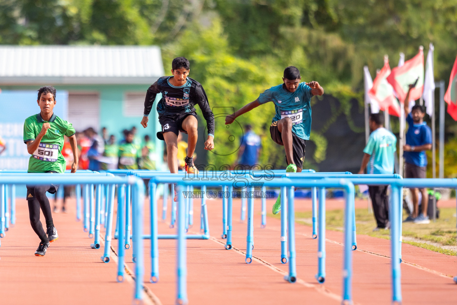 Day 5 of MWSC Interschool Athletics Championships 2024 held in Hulhumale Running Track, Hulhumale, Maldives on Wednesday, 13th November 2024. Photos by: Raif Yoosuf / Images.mv