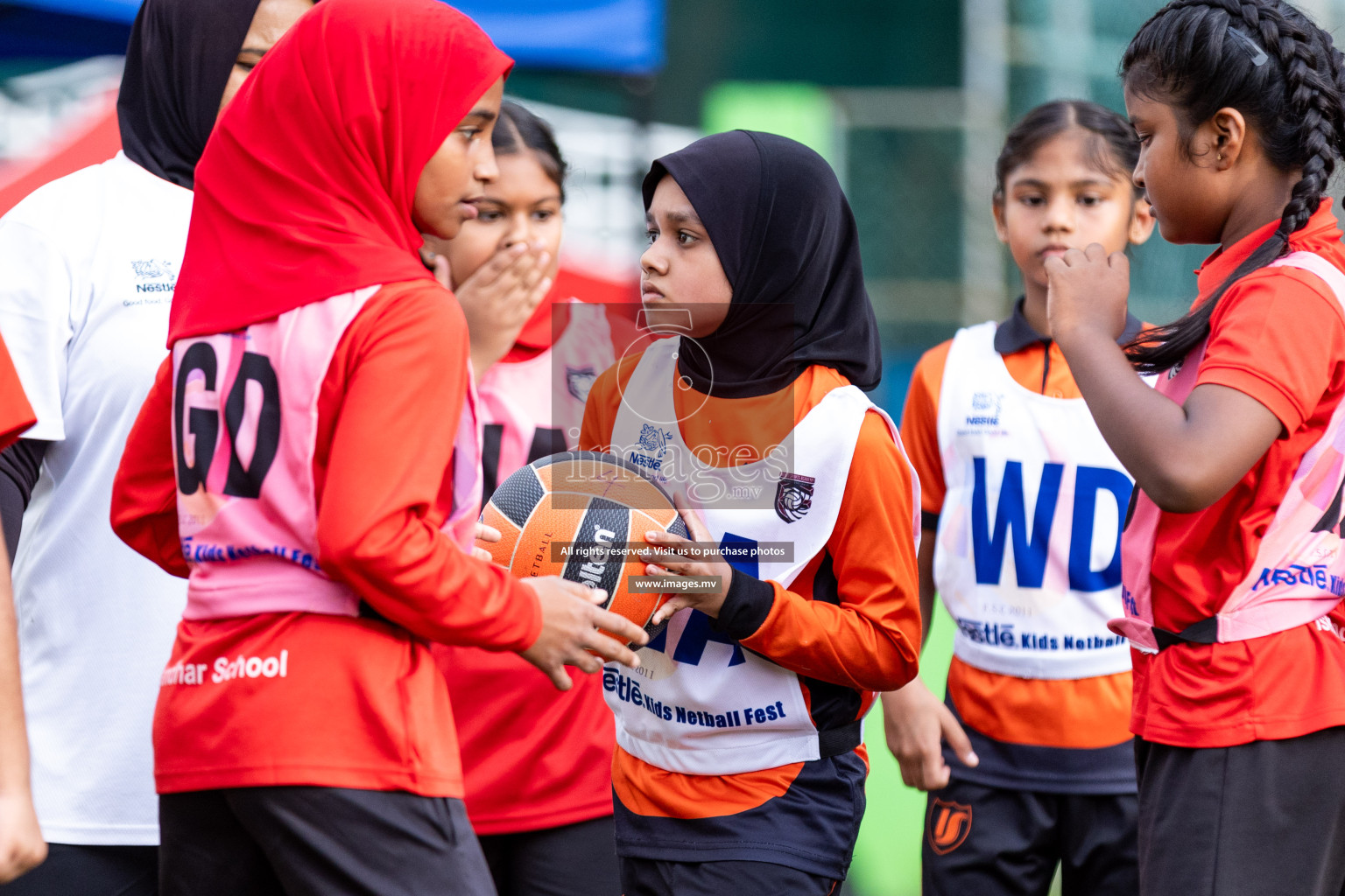 Day 2 of Nestle' Kids Netball Fiesta 2023 held in Henveyru Stadium, Male', Maldives on Thursday, 1st December 2023. Photos by Nausham Waheed / Images.mv