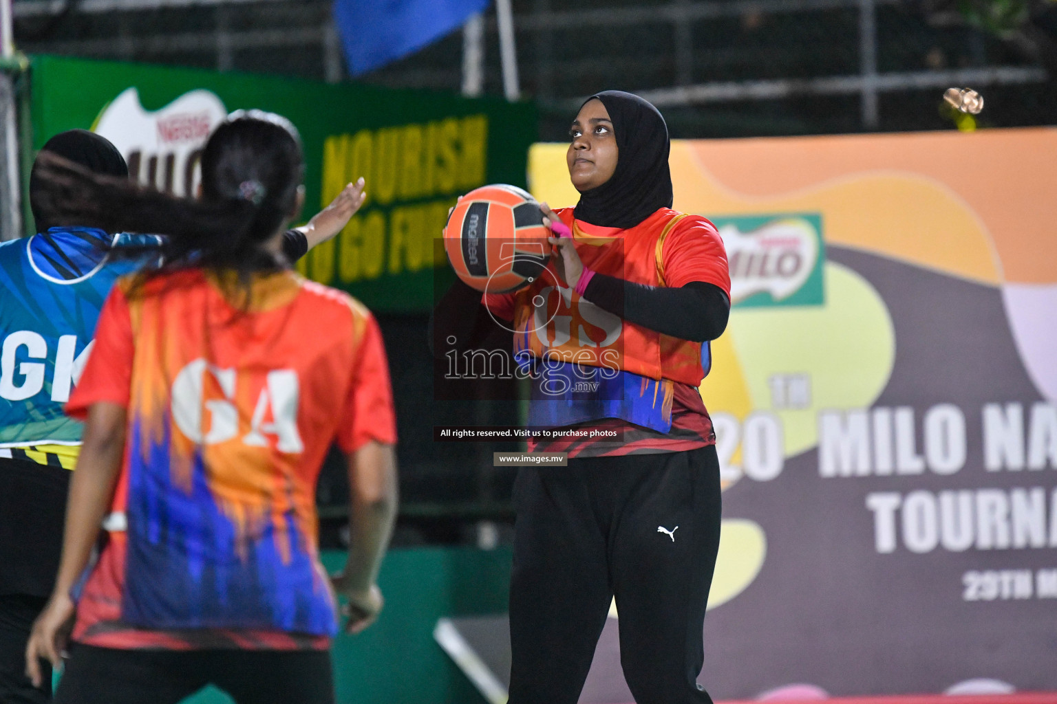 Semi Final of 20th Milo National Netball Tournament 2023, held in Synthetic Netball Court, Male', Maldives on 9th June 2023 Photos: Nausham Waheed/ Images.mv