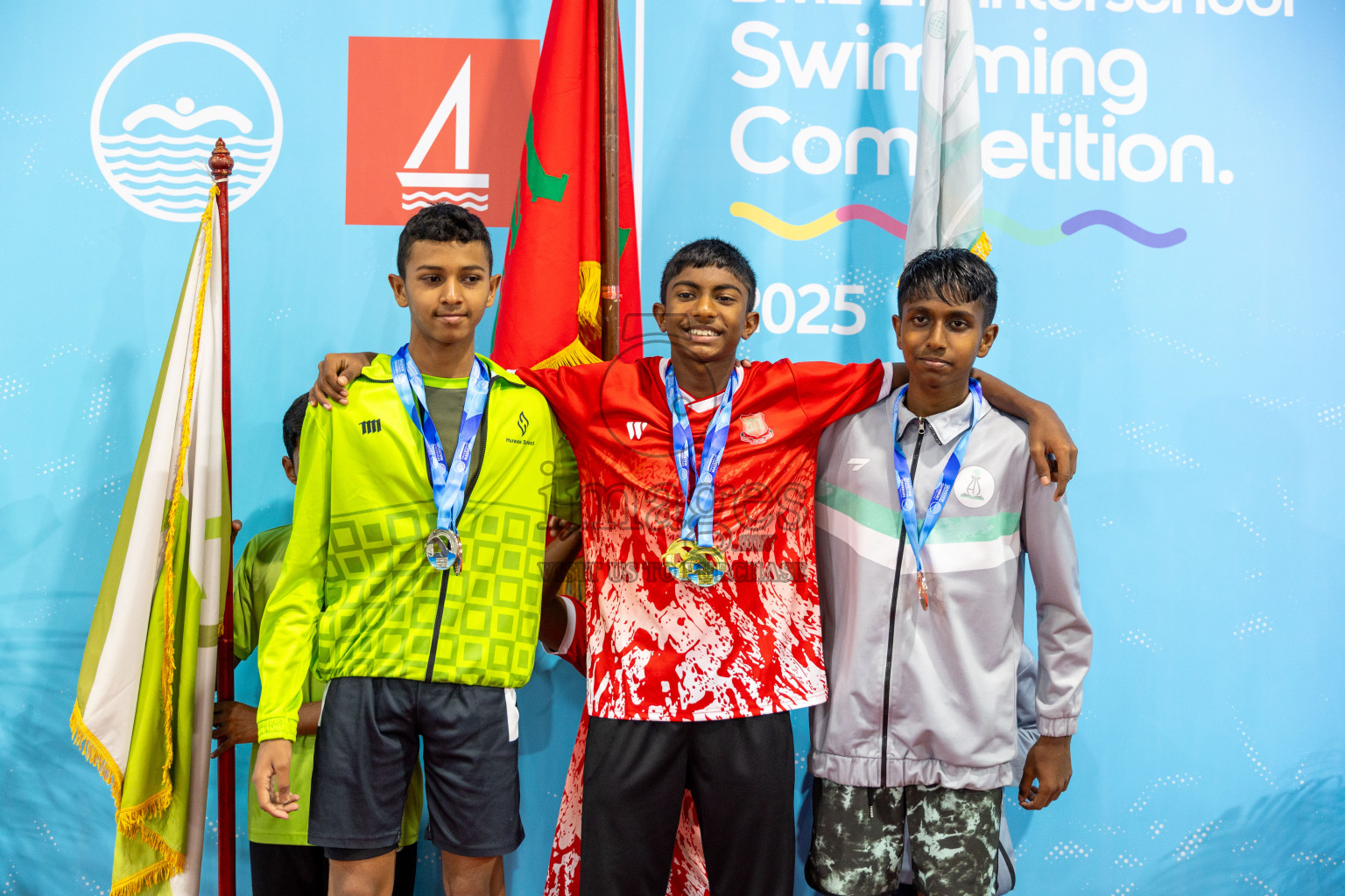 Day 4 of BML 21st Interschool Swimming Competition 2025 was held in Hulhumale' Swimming Pool, Hulhumale', Maldives on Tuesday, 14th October 2025. Photos: Mohamed Mahfooz Moosa / images.mv