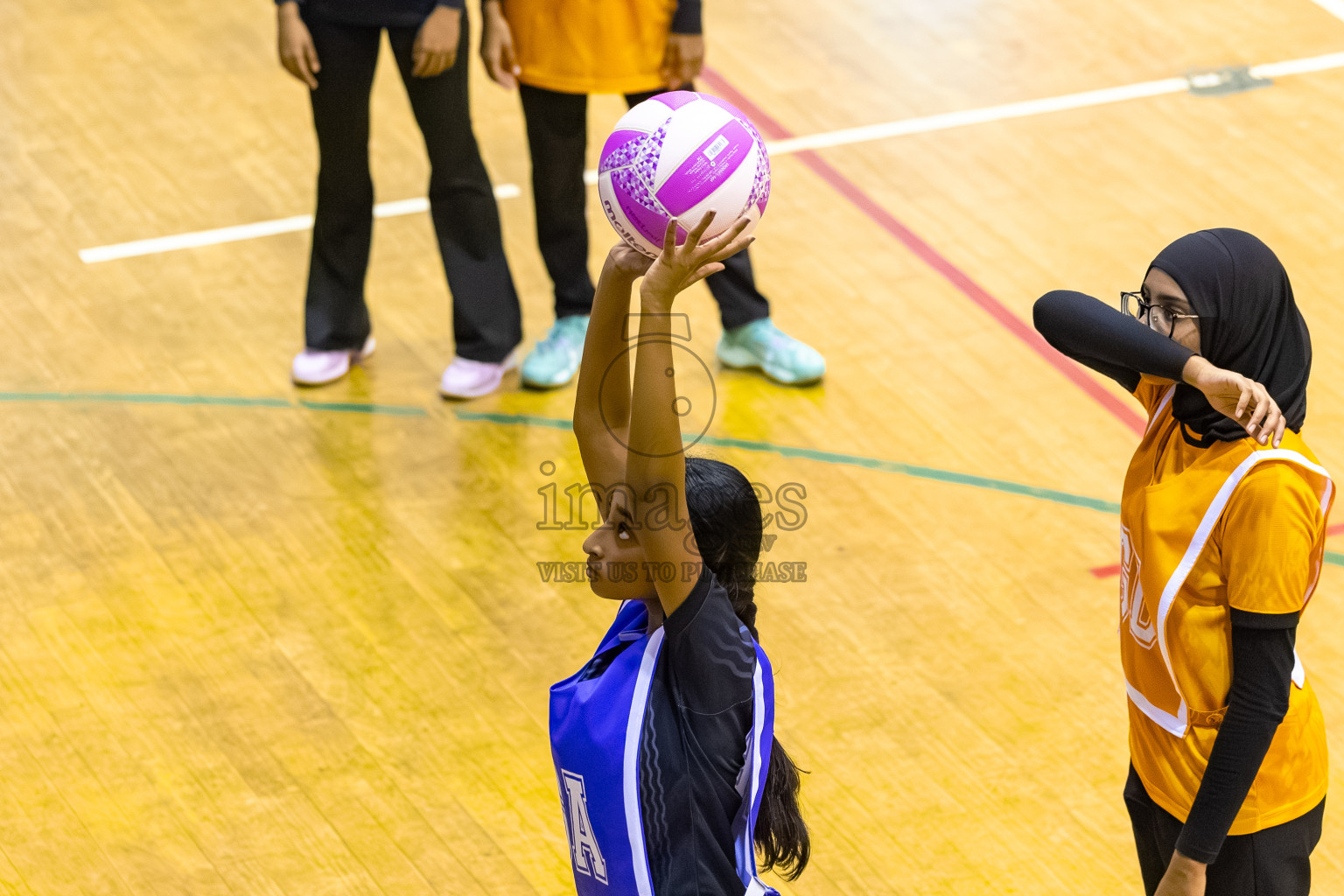 SC Shining Star vs Youth United SC in Day 9 of 24th Milo Netball Association Championship was held in Social Center at Male', Maldives on Tuesday, 9th September 2025. Photos: Mohamed Mahfooz Moosa / images.mv