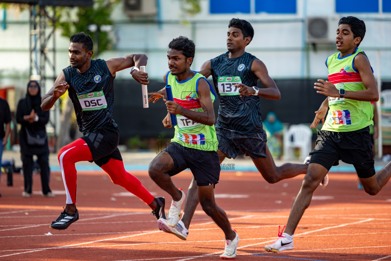 Day 2 of 12th Milo Association Championships was held in Ekuveni Track at Male', Maldives on Friday, 25th April 2025. Photos: Hassan Simah / images.mv
