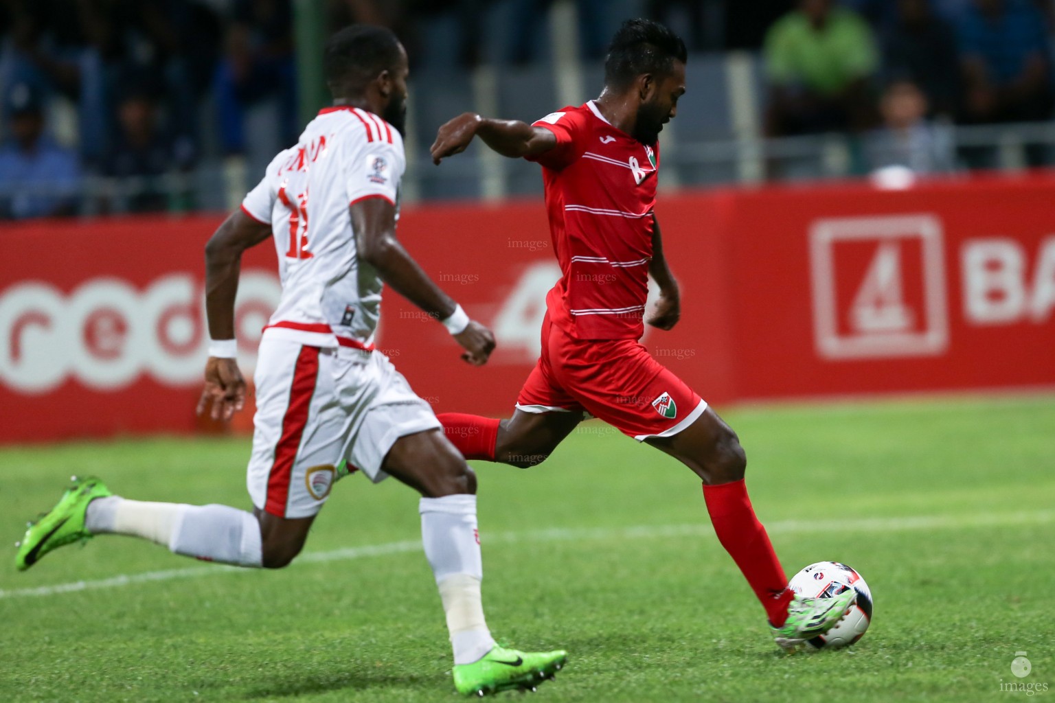 Asian Cup Qualifier between Maldives and Oman in National Stadium, on 10 October 2017 Male' Maldives. ( Images.mv Photo: Abdulla Abeedh )