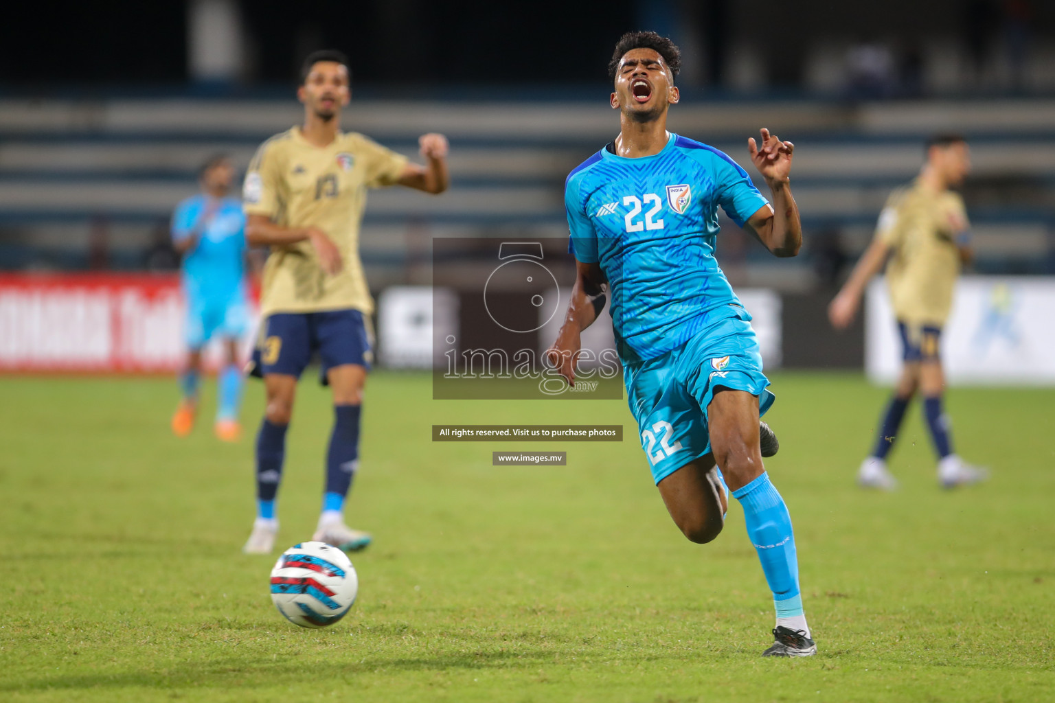 India vs Kuwait in SAFF Championship 2023 held in Sree Kanteerava Stadium, Bengaluru, India, on Tuesday, 27th June 2023. Photos: Nausham Waheed, Hassan Simah / images.mv