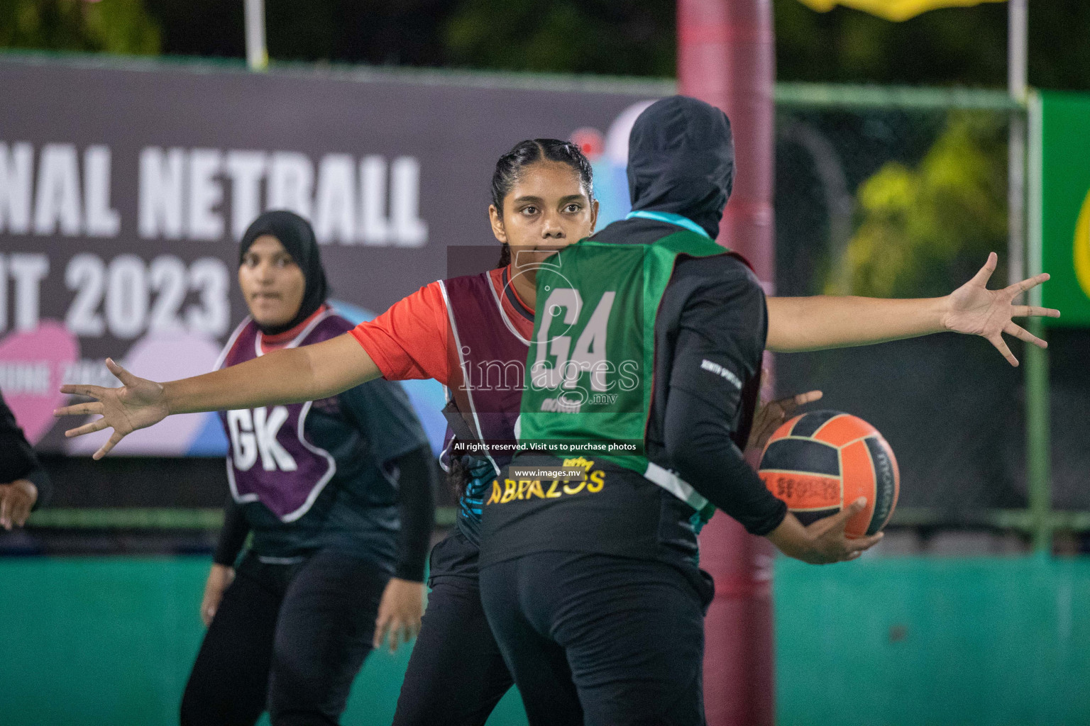 Day 2 of 20th Milo National Netball Tournament 2023, held in Synthetic Netball Court, Male', Maldives on 30th May 2023 Photos: Nausham Waheed/ Images.mv