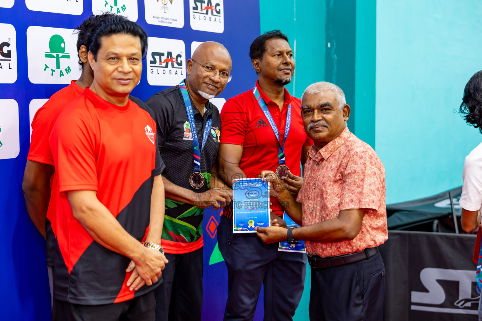 Finals of 30th Table Tennis Association Championship 2025 was held on Saturday, 20th September 2025 in Male' TT Hall, Male', Maldives. Photos: Nausham Waheed / images.mv