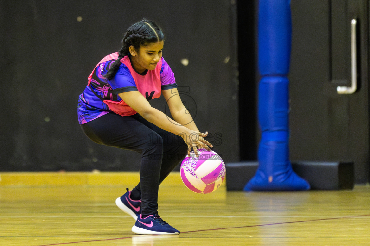 Netgens A vs N Sports academy in Day 3 of 3rd Netball Junior Championship, held at Social Center on Wednesday 22nd January 2025 . Photos: Shuu Abdul Sattar / images.mv