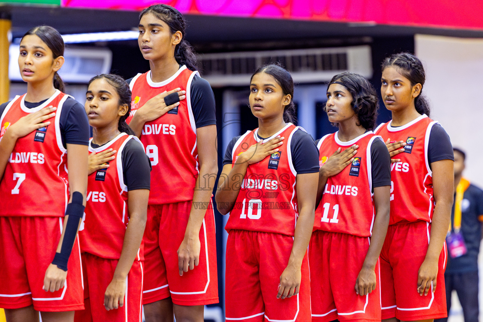 Maldives vs SriLanka in Day 2 of Under 16 Woman's Asian Cup SABA Qualifiers 2025 was held in Social Center, Male', Maldives on Friday, 13th June 2025. Photos: Nausham Waheed / images.mv