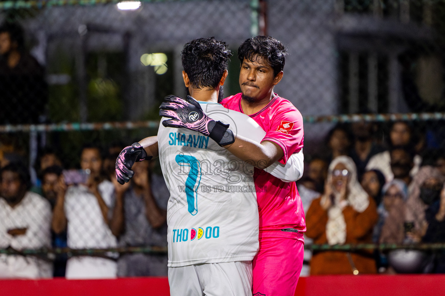 AA Bodufolhudhoo vs AA Thoddoo in Day 15 of Golden Futsal Challenge 2025 was held on Sunday, 19th January 2025, in Hulhumale', Maldives. Photos: Nausham Waheed / images.mv